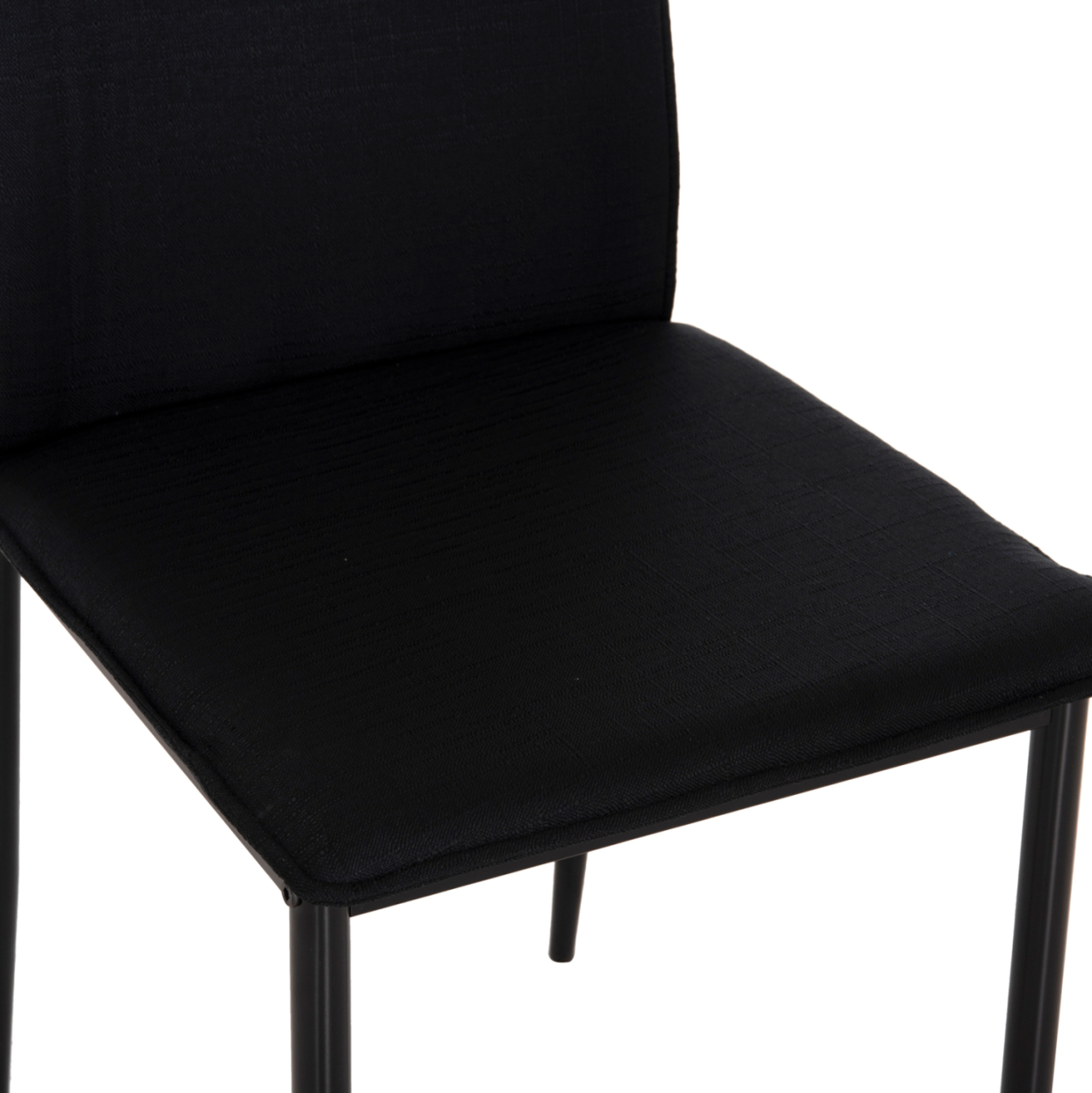 DINING CHAIR PERKY HM18347.02 BLACK FABRIC and METAL LEGS 44x60x87Hcm. [8]