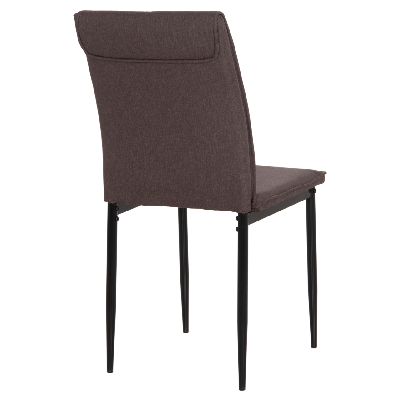 DINING CHAIR PERKY HM18347.03 BROWN FABRIC-METAL LEGS IN BLACK 44x60x87Hcm. [5]