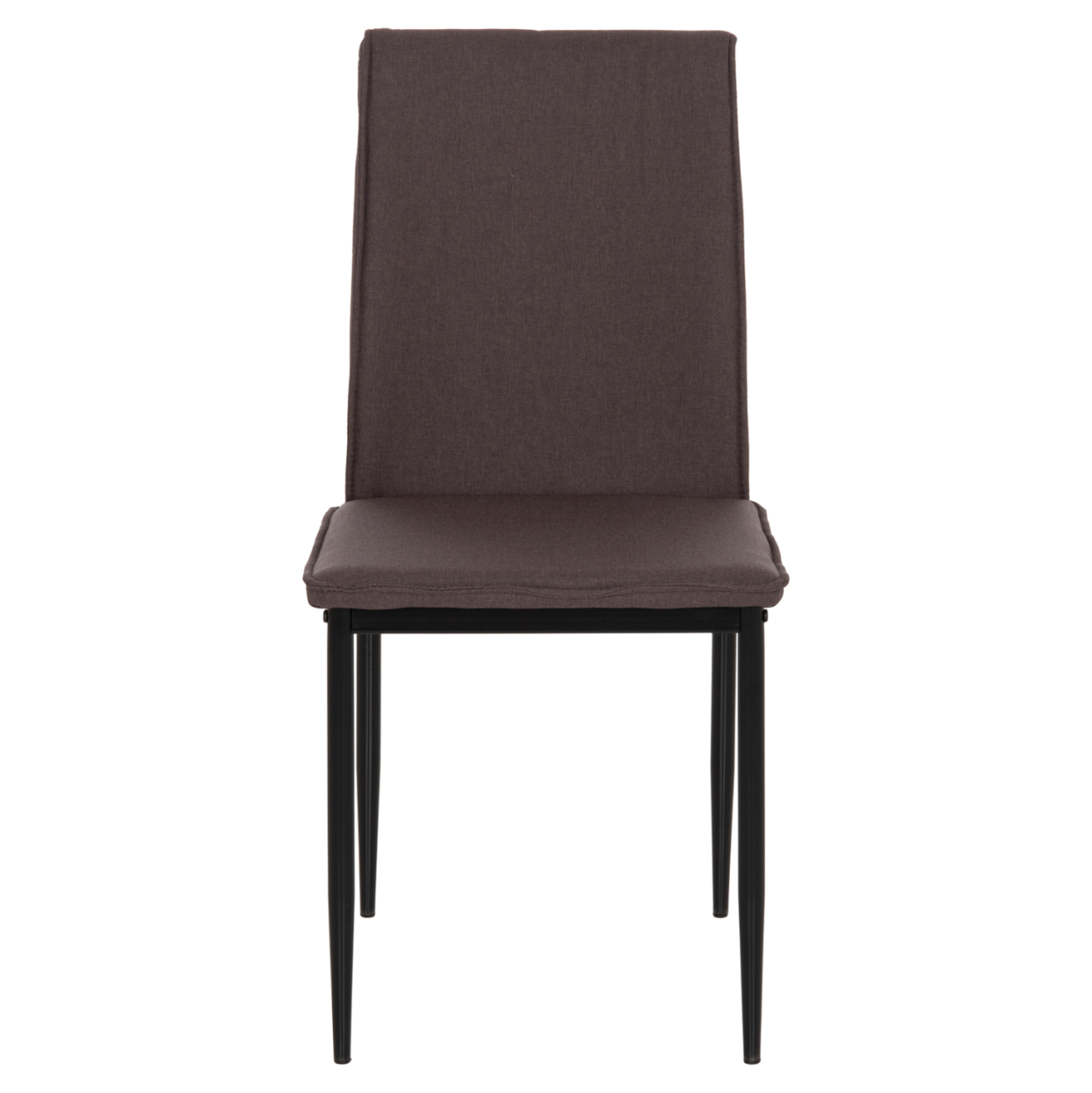 DINING CHAIR PERKY HM18347.03 BROWN FABRIC-METAL LEGS IN BLACK 44x60x87Hcm. [3]