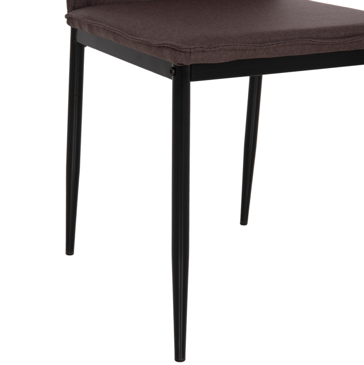 DINING CHAIR PERKY HM18347.03 BROWN FABRIC-METAL LEGS IN BLACK 44x60x87Hcm. [9]