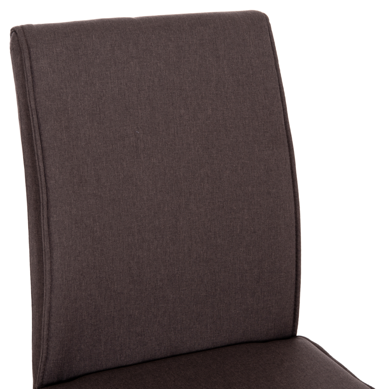 DINING CHAIR PERKY HM18347.03 BROWN FABRIC-METAL LEGS IN BLACK 44x60x87Hcm. [7]