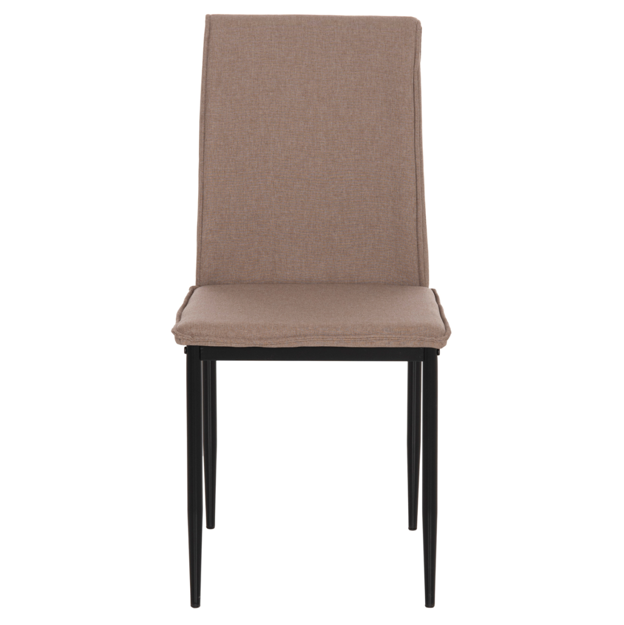 DINING CHAIR PERKY HM18347.04 BEIGE FABRIC-METAL LEGS IN BLACK 44x60x87Hcm. [3]