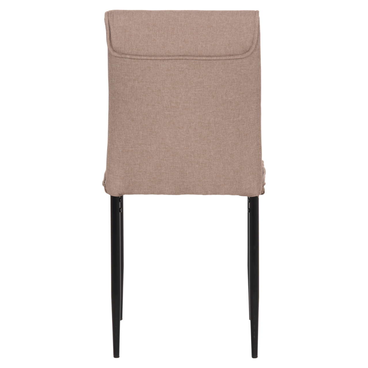 DINING CHAIR PERKY HM18347.04 BEIGE FABRIC-METAL LEGS IN BLACK 44x60x87Hcm. [6]