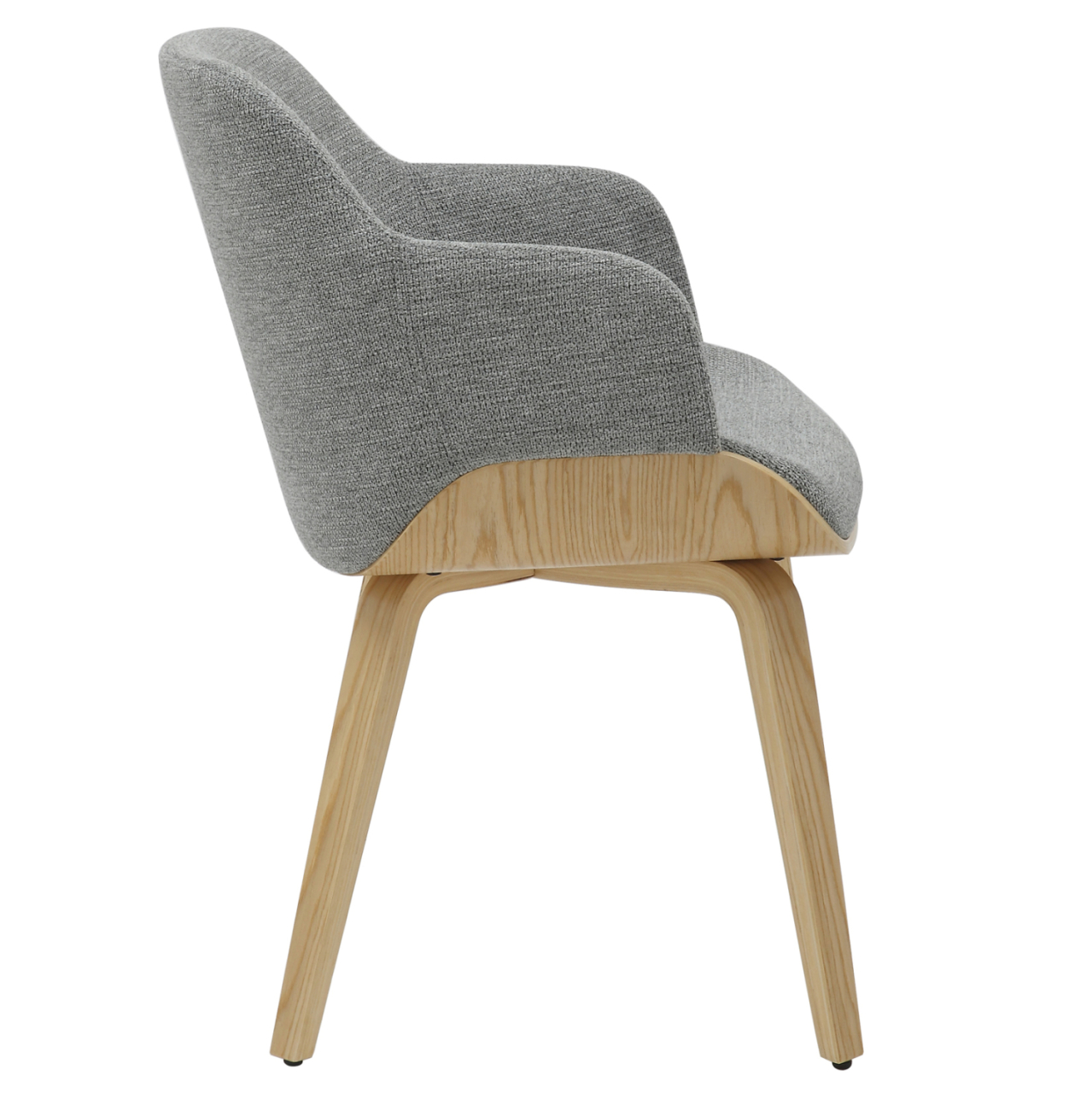 DINING CHAIR PRIETO HM9989.01 PLYWOOD FRAME IN OAK-GREY FABRIC 54,5x44x89,5Hcm. [4]