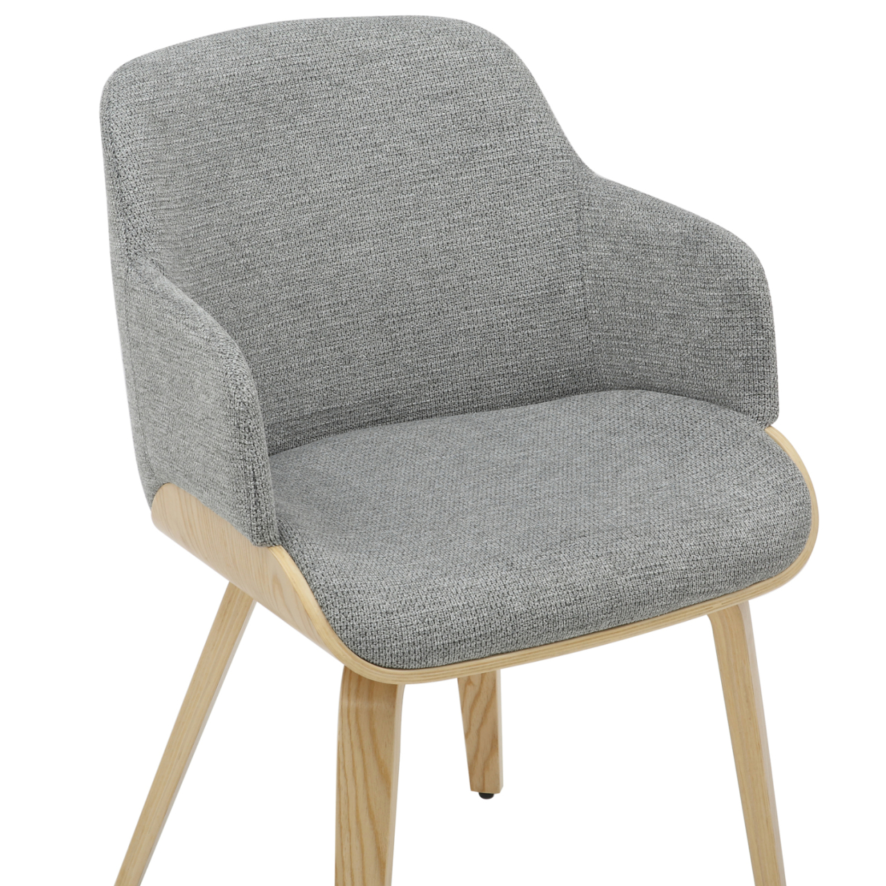 DINING CHAIR PRIETO HM9989.01 PLYWOOD FRAME IN OAK-GREY FABRIC 54,5x44x89,5Hcm. [7]