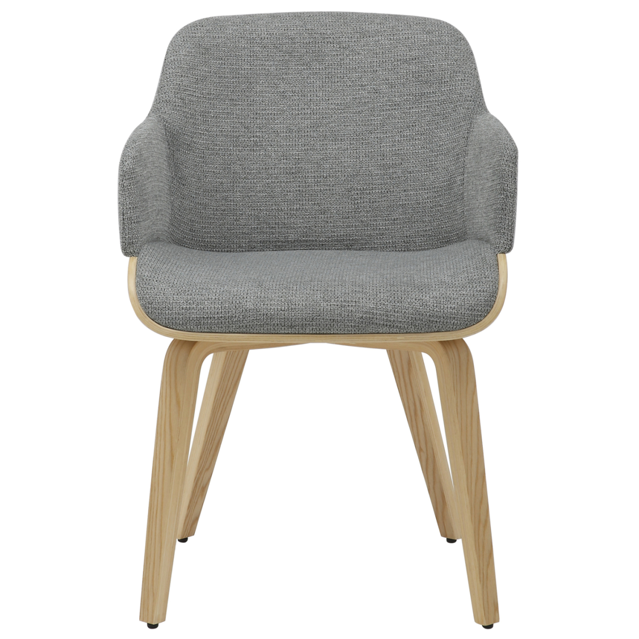 DINING CHAIR PRIETO HM9989.01 PLYWOOD FRAME IN OAK-GREY FABRIC 54,5x44x89,5Hcm. [3]