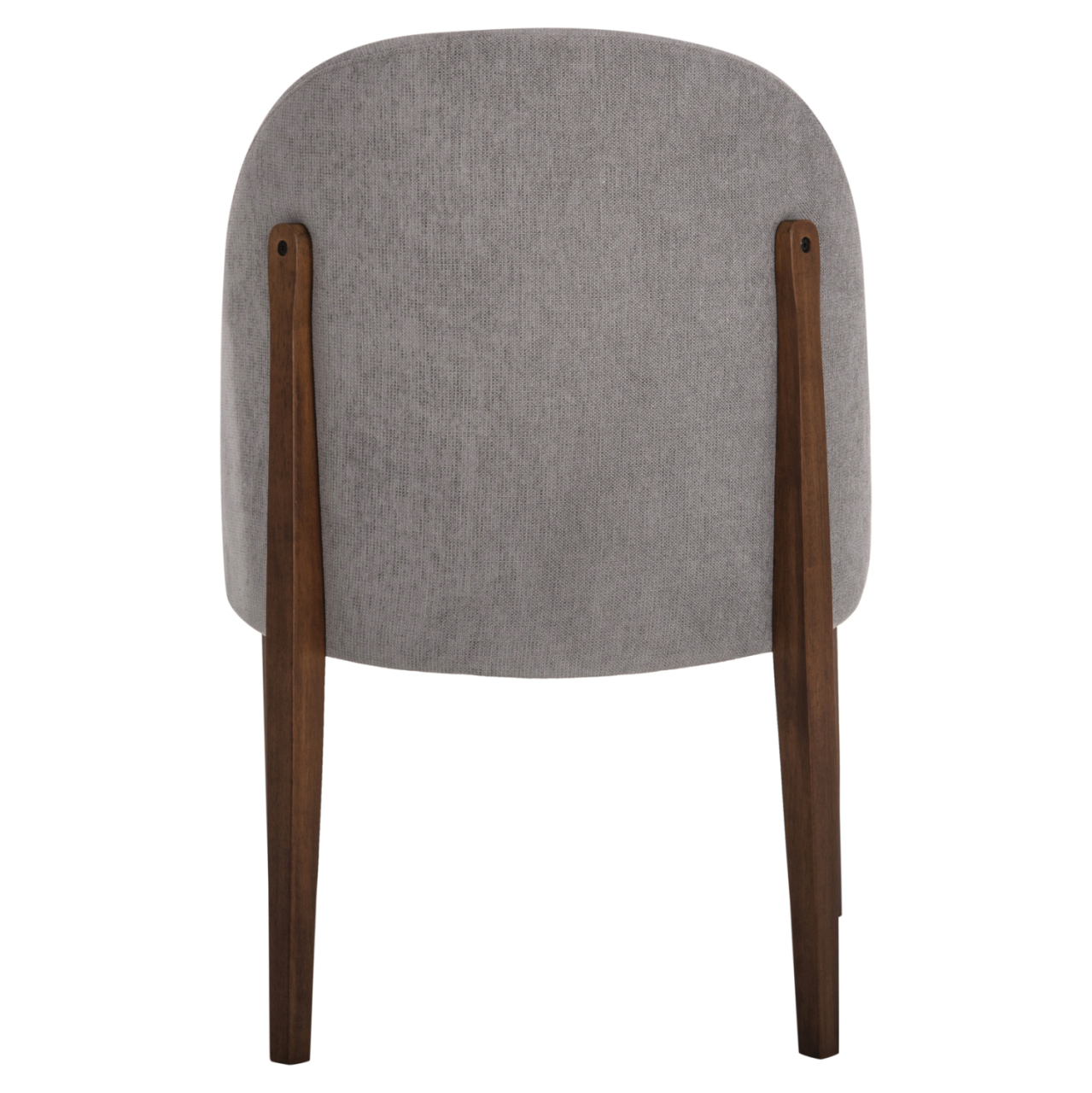 DINING CHAIR RAMMER HM9744.01 RUBBERWOOD IN WALNUT-GREY FABRIC 57x55x86Hcm. [6]