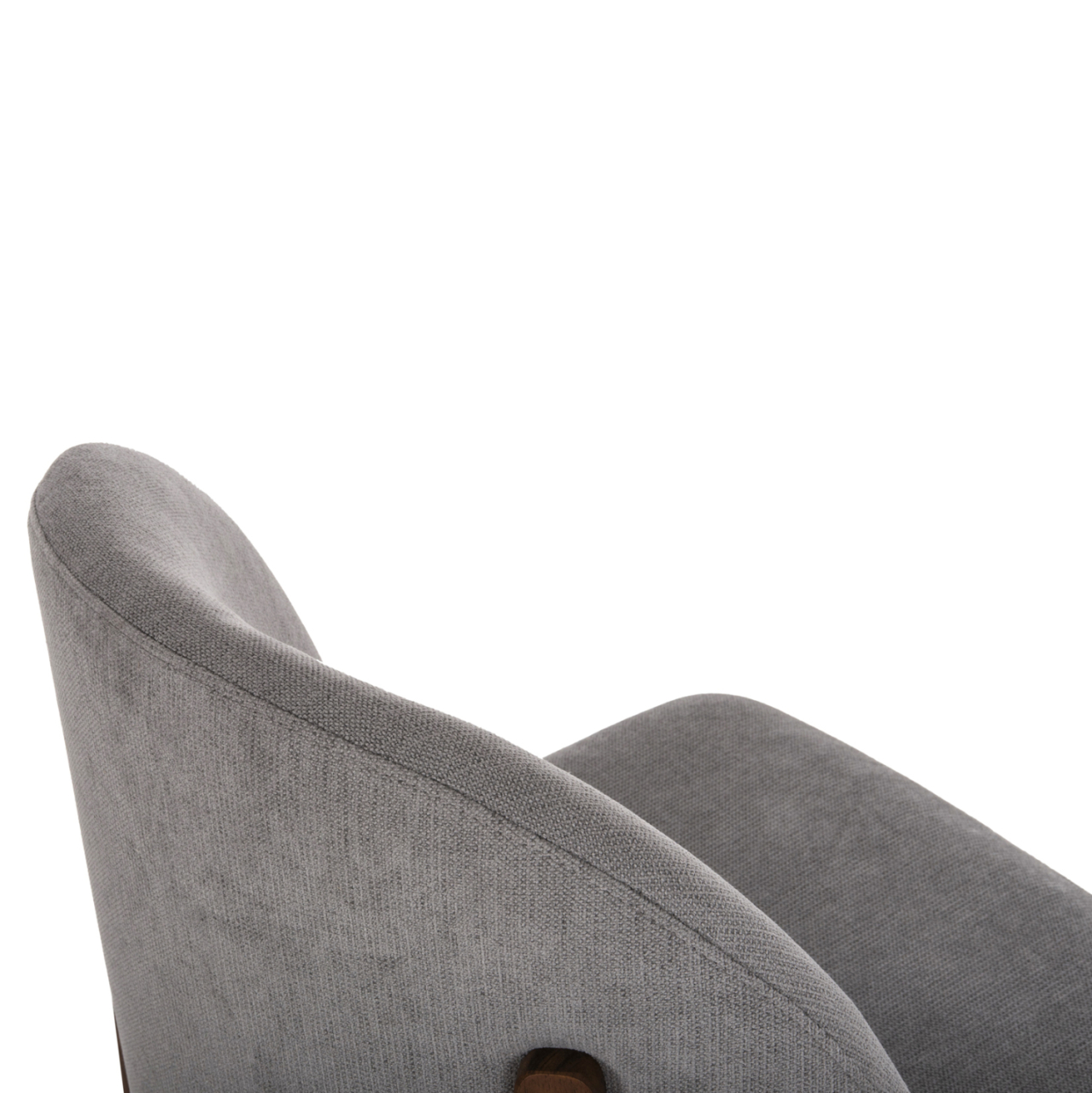 DINING CHAIR RAMMER HM9744.01 RUBBERWOOD IN WALNUT-GREY FABRIC 57x55x86Hcm. [10]