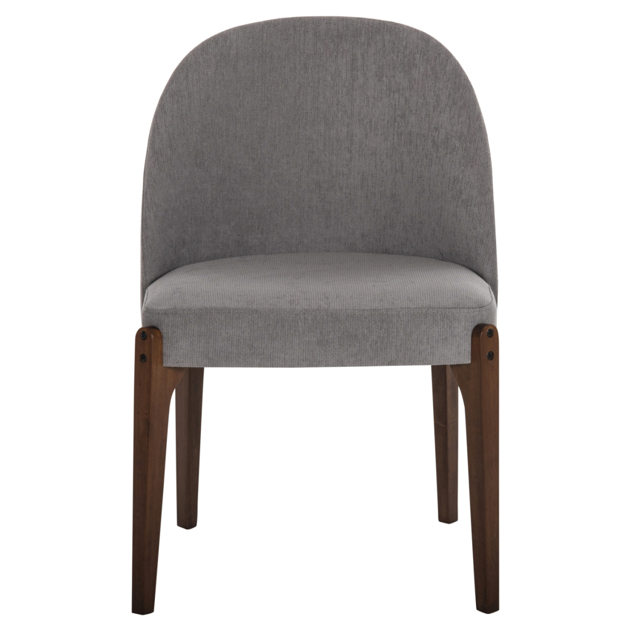 DINING CHAIR RAMMER HM9744.01 RUBBERWOOD IN WALNUT-GREY FABRIC 57x55x86Hcm. [3]