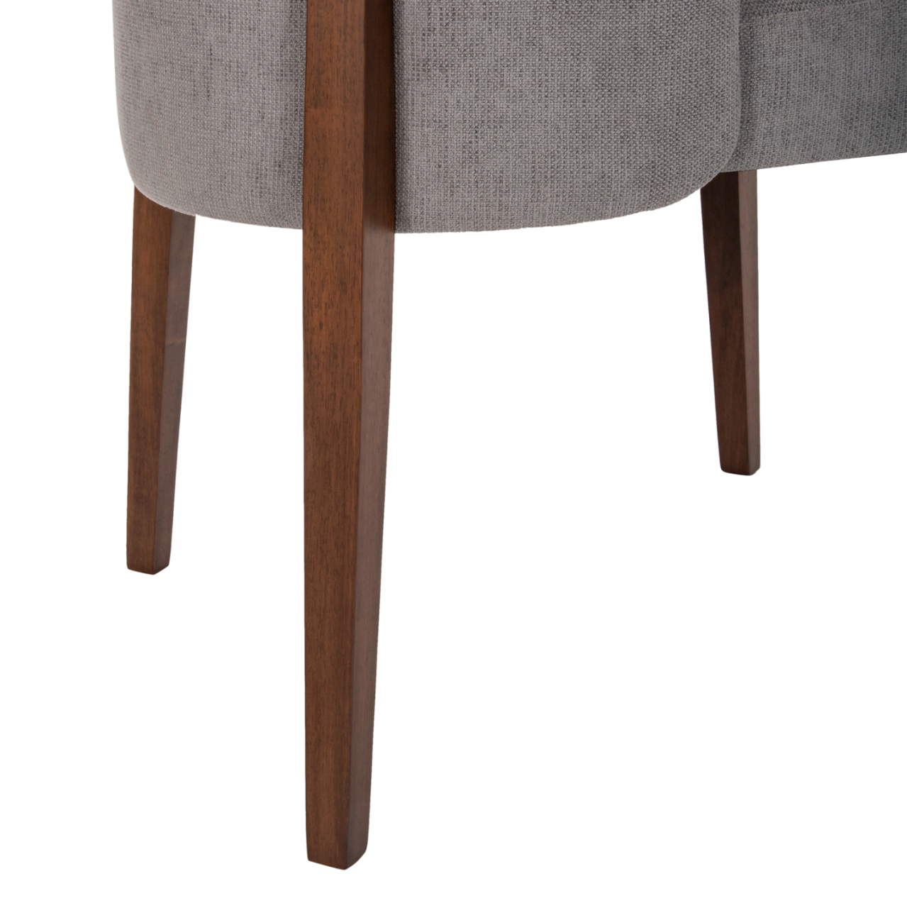 DINING CHAIR RAMMER HM9744.01 RUBBERWOOD IN WALNUT-GREY FABRIC 57x55x86Hcm. [8]
