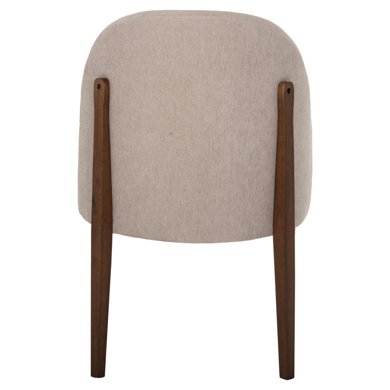 DINING CHAIR RAMMER HM9744.02 RUBBERWOOD IN WALNUT-ECRU FABRIC 57x55x86Hcm. [6]