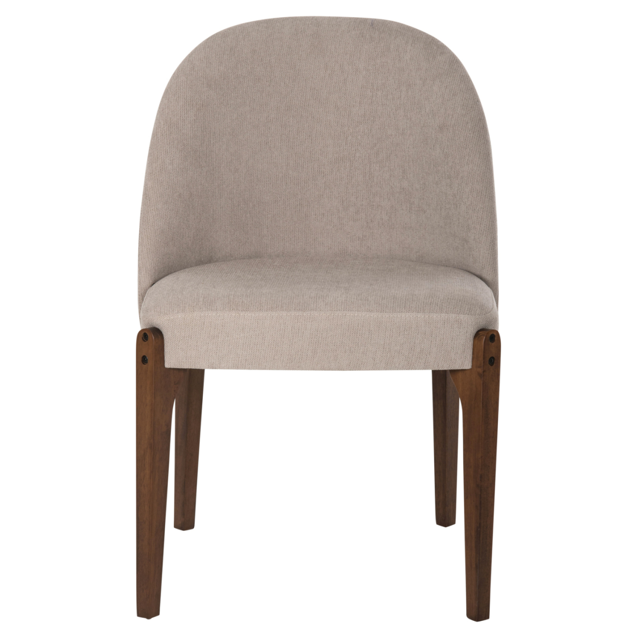 DINING CHAIR RAMMER HM9744.02 RUBBERWOOD IN WALNUT-ECRU FABRIC 57x55x86Hcm. [3]
