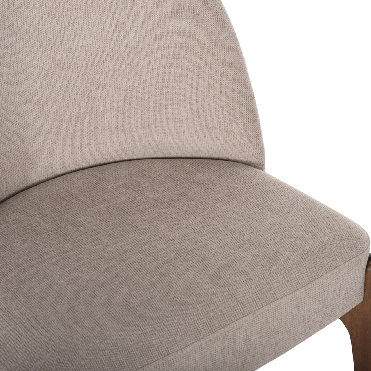 DINING CHAIR RAMMER HM9744.02 RUBBERWOOD IN WALNUT-ECRU FABRIC 57x55x86Hcm. [9]