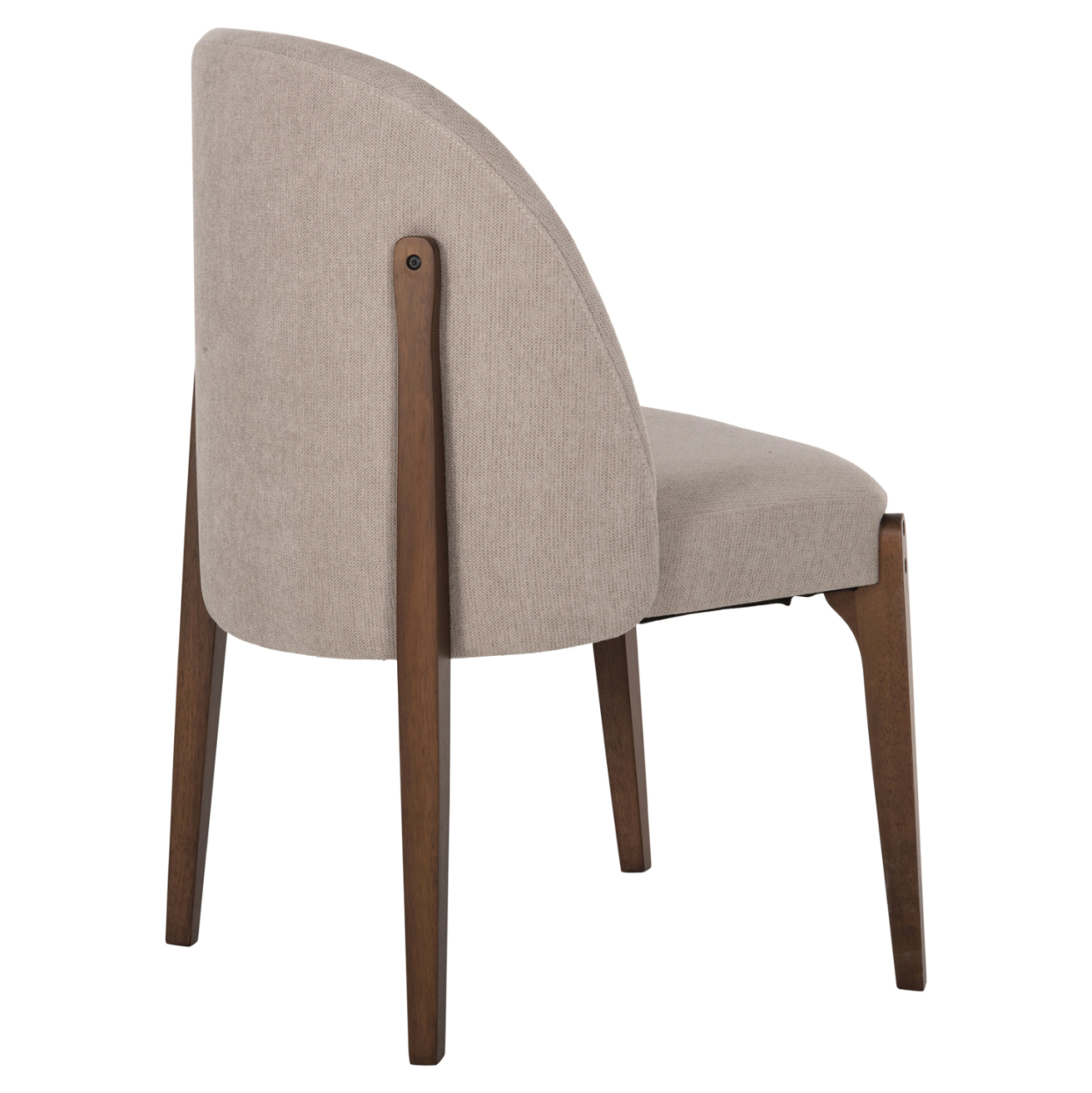 DINING CHAIR RAMMER HM9744.02 RUBBERWOOD IN WALNUT-ECRU FABRIC 57x55x86Hcm. [5]