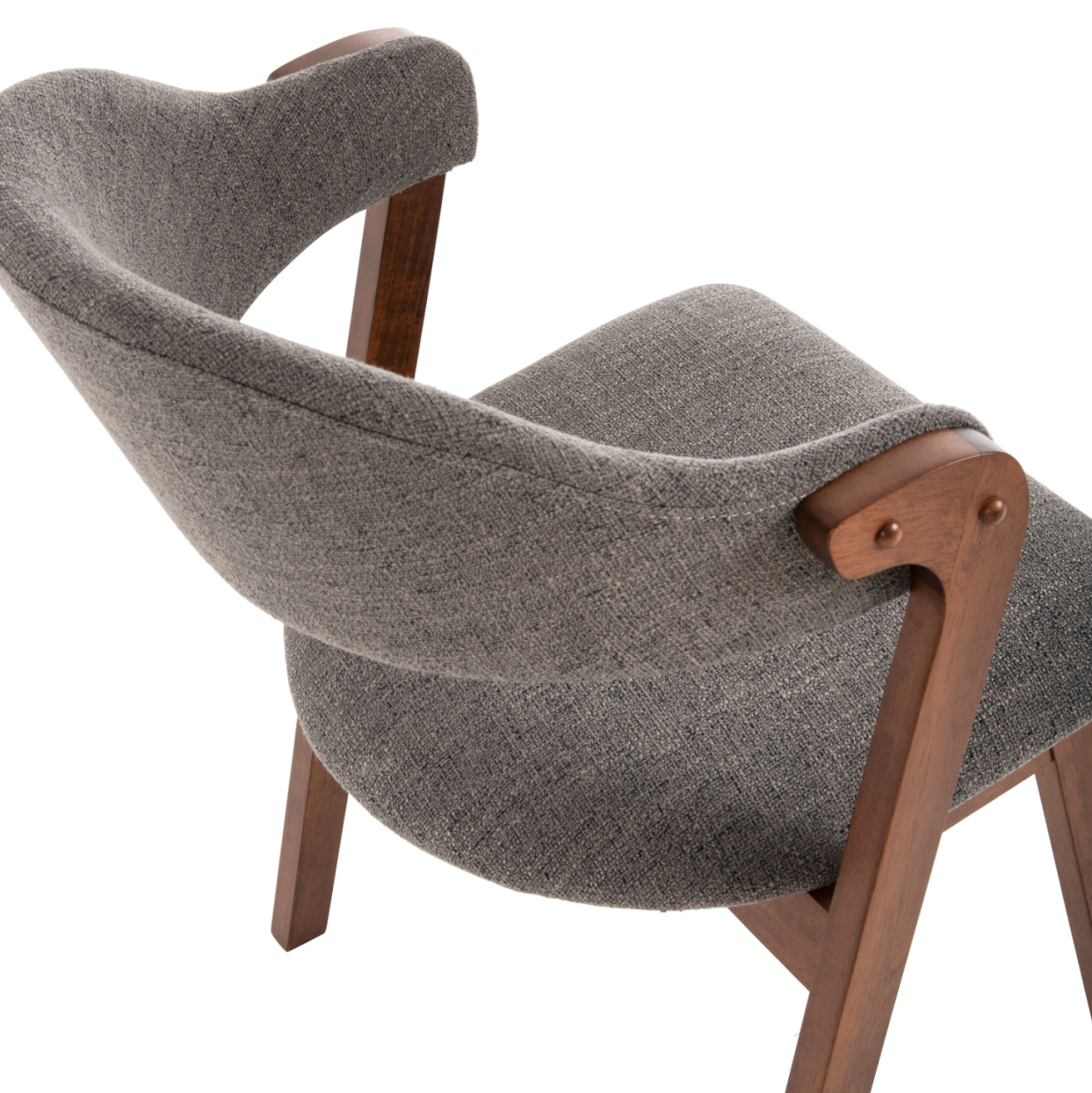 DINING CHAIR RIDER HM9734.01 RUBBERWOOD IN WALNUT COLOR-GREY FABRIC 59x59x83Hcm. [9]