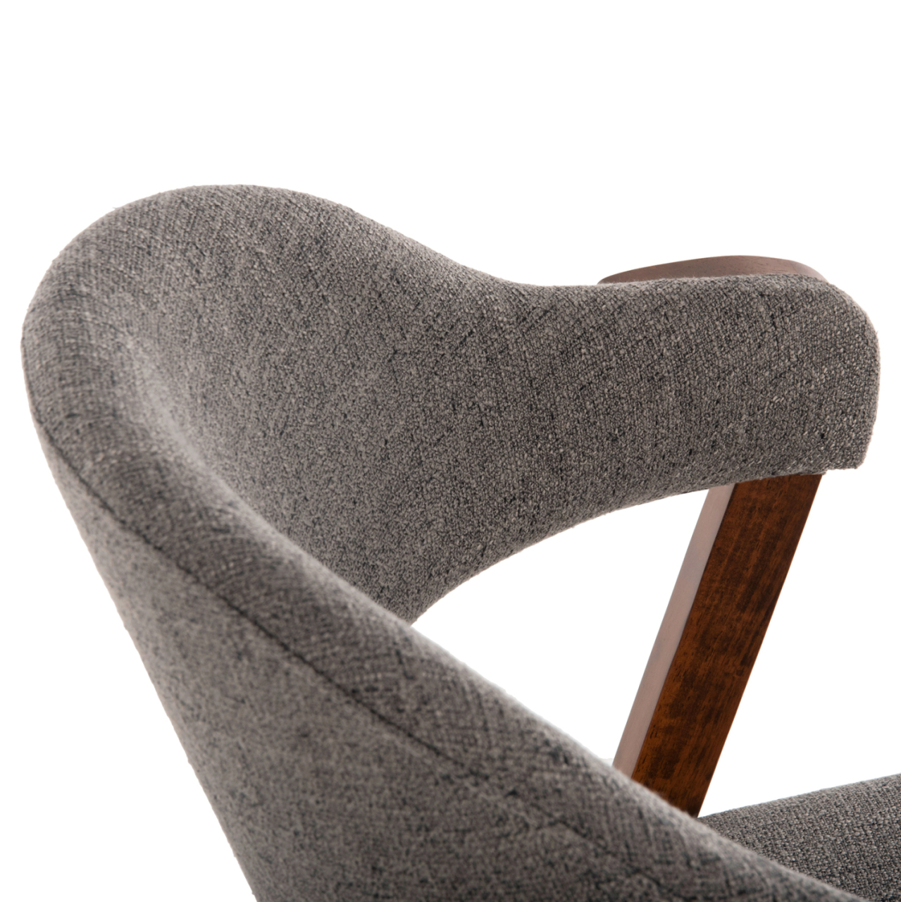 DINING CHAIR RIDER HM9734.01 RUBBERWOOD IN WALNUT COLOR-GREY FABRIC 59x59x83Hcm. [10]