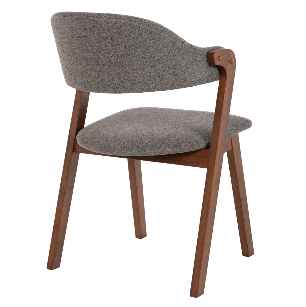 DINING CHAIR RIDER HM9734.01 RUBBERWOOD IN WALNUT COLOR-GREY FABRIC 59x59x83Hcm. [5]