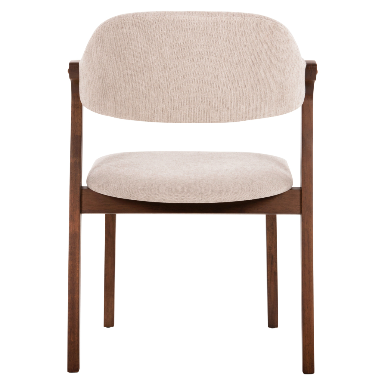 DINING CHAIR RIDER HM9734.02 RUBBERWOOD IN WALNUT COLOR-ECRU FABRIC 59x59x83Hcm. [6]