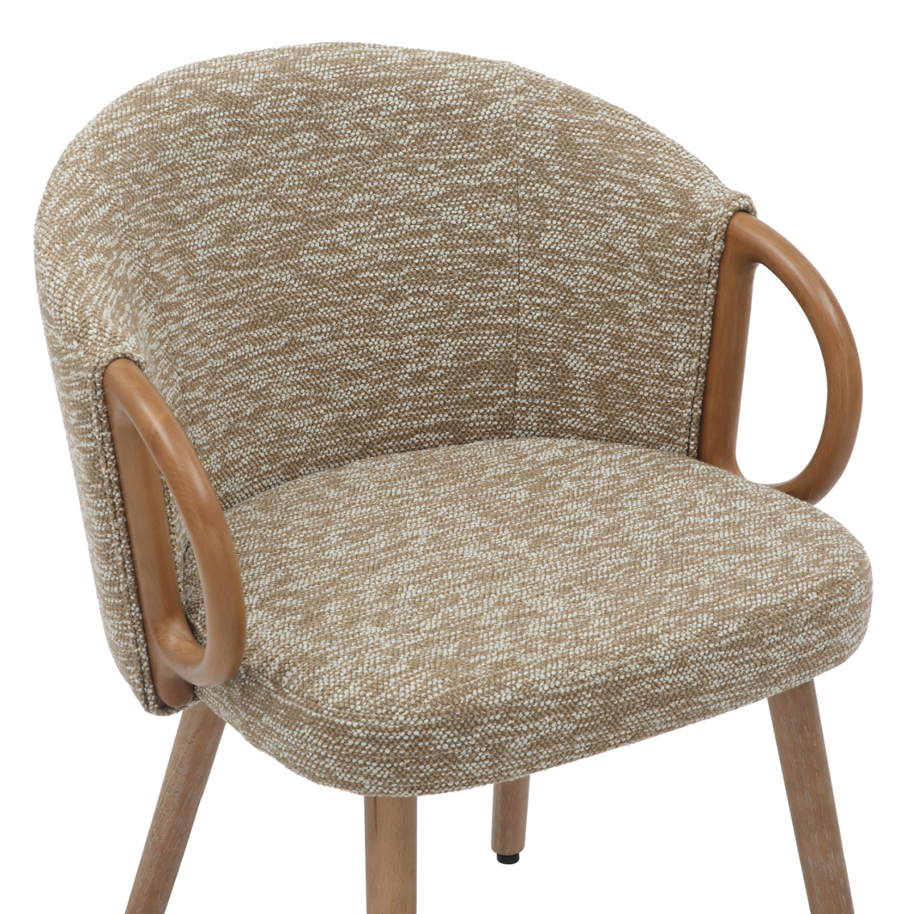 DINING CHAIR RIG HM9979.01 BEECH WOOD LEGS IN WHITEWASH-BEIGE FABRIC 59x58,5x72,5Hcm. [7]