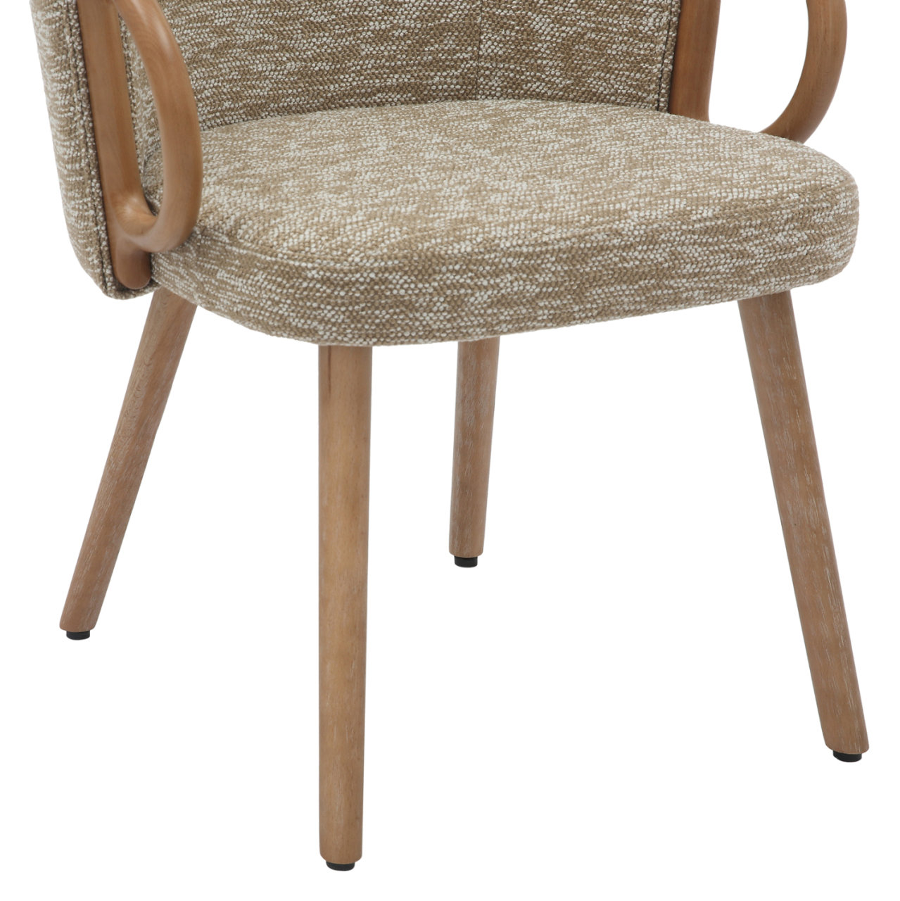 DINING CHAIR RIG HM9979.01 BEECH WOOD LEGS IN WHITEWASH-BEIGE FABRIC 59x58,5x72,5Hcm. [9]