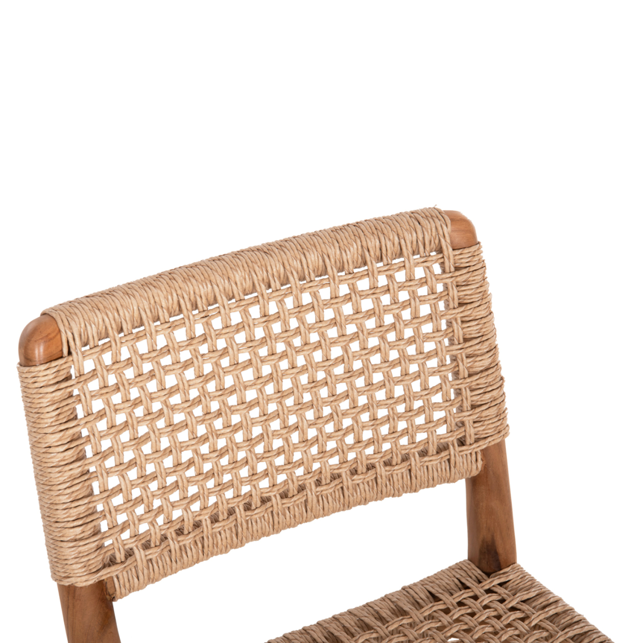 DINING CHAIR ROSCO HM6133 TEAK WOOD IN NATURAL-VIRO ROPE IN BEIGE 46x55x79Hcm. [7]