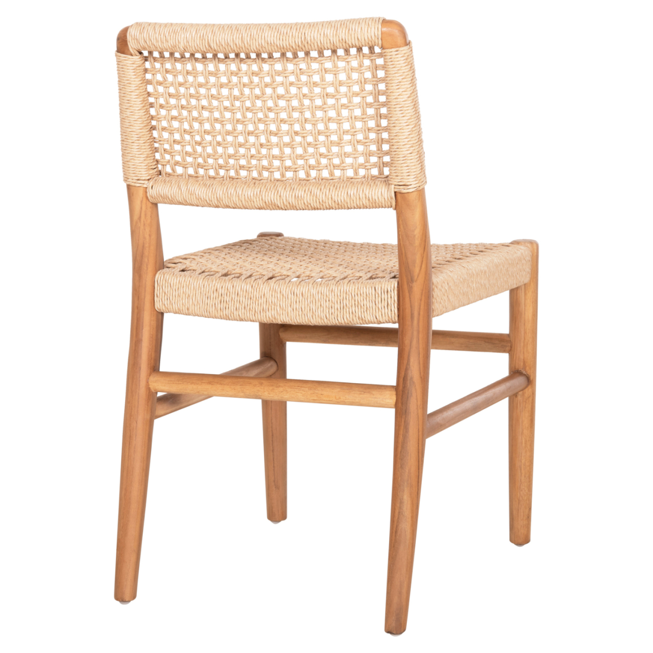 DINING CHAIR ROSCO HM6133 TEAK WOOD IN NATURAL-VIRO ROPE IN BEIGE 46x55x79Hcm. [5]