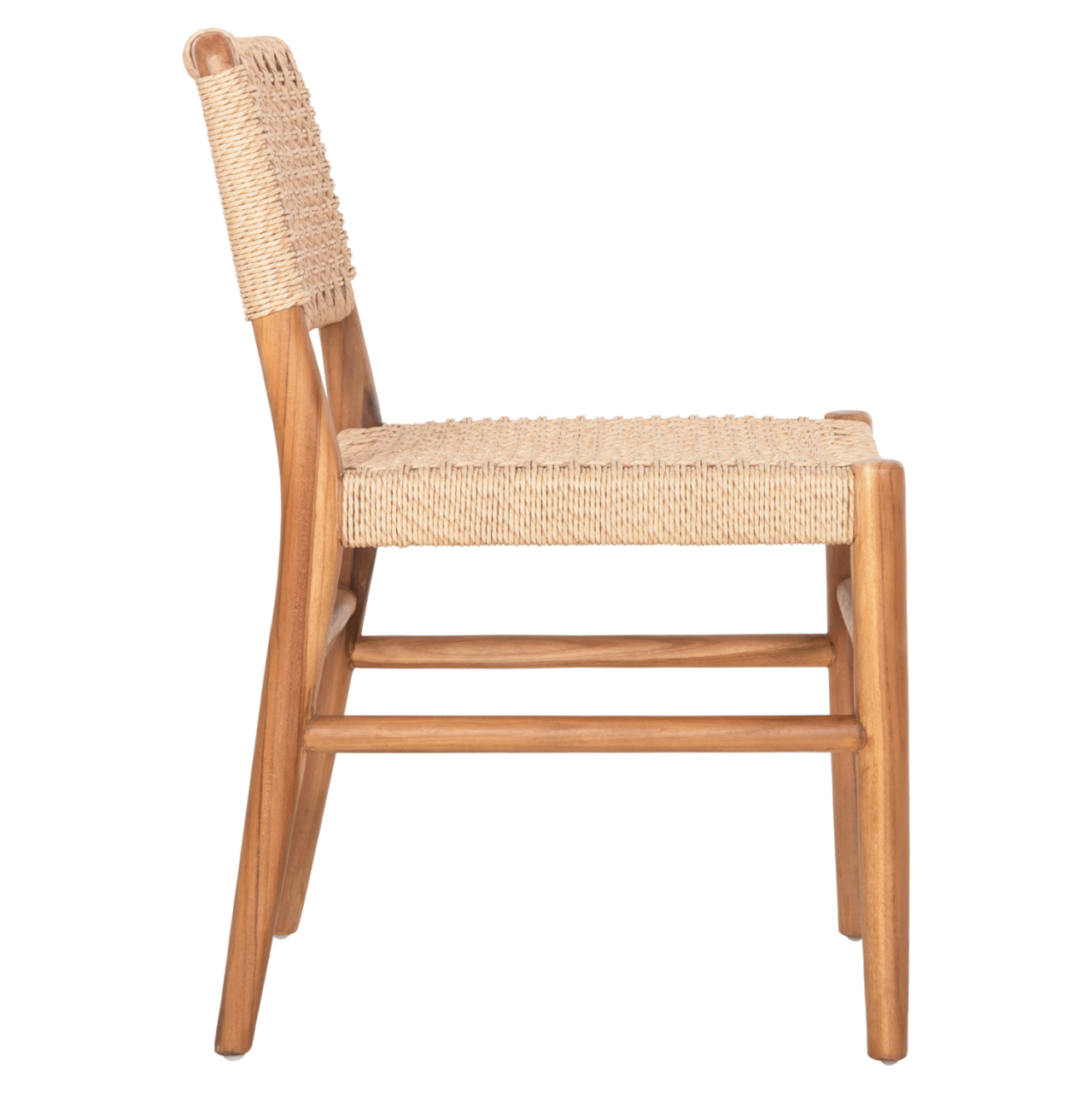 DINING CHAIR ROSCO HM6133 TEAK WOOD IN NATURAL-VIRO ROPE IN BEIGE 46x55x79Hcm. [4]
