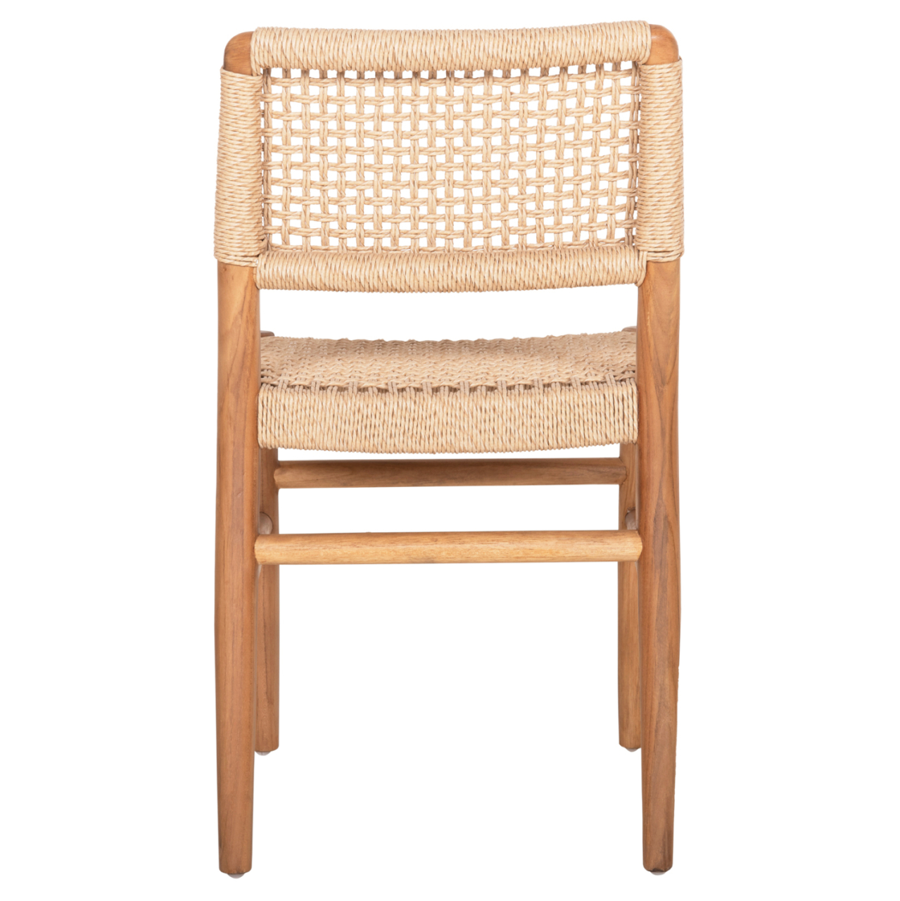 DINING CHAIR ROSCO HM6133 TEAK WOOD IN NATURAL-VIRO ROPE IN BEIGE 46x55x79Hcm. [6]