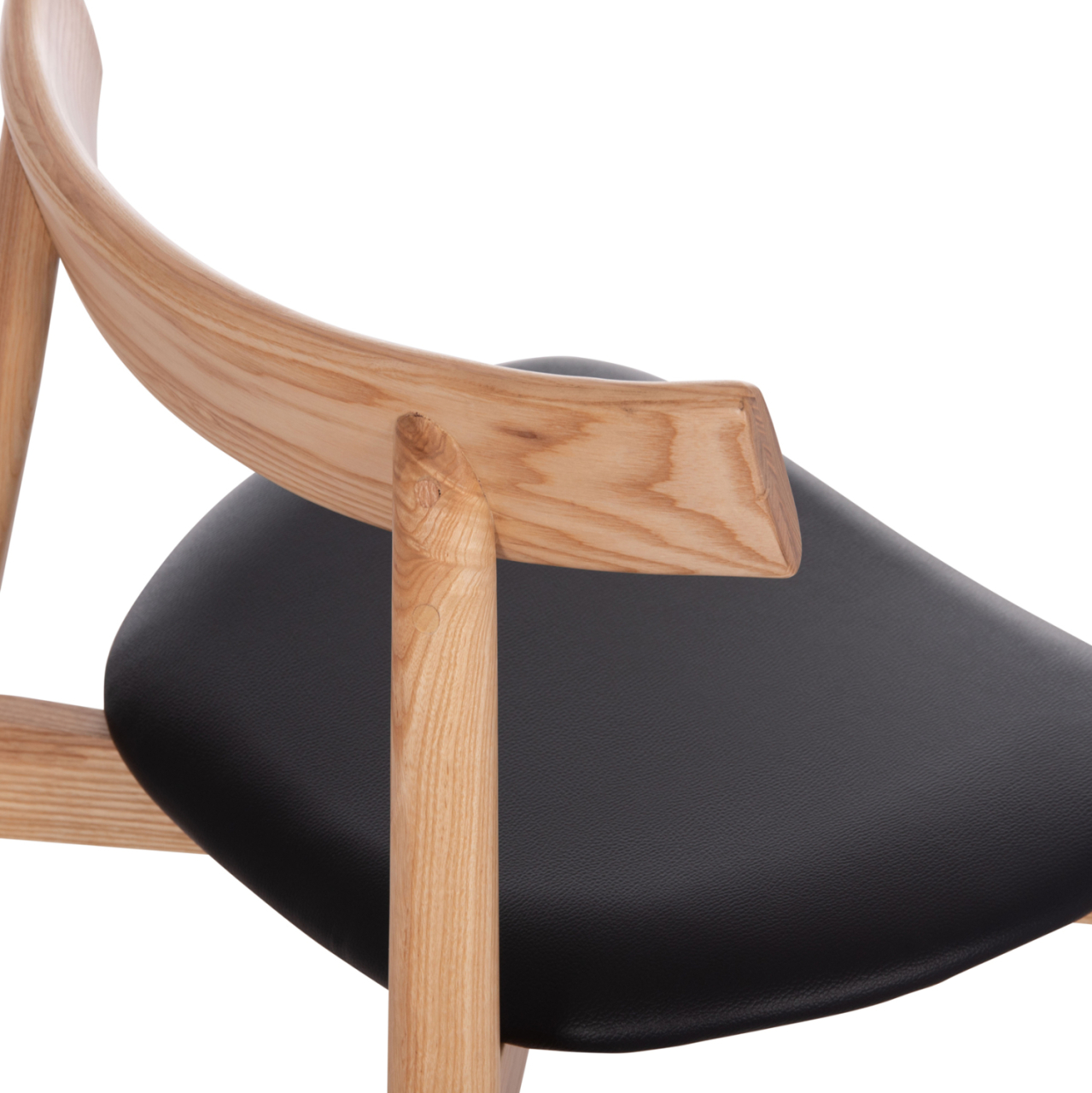 DINING CHAIR SEKAN HM18245.04 RUBBERWOOD-BLACK PU 60x54x72Hcm. [10]