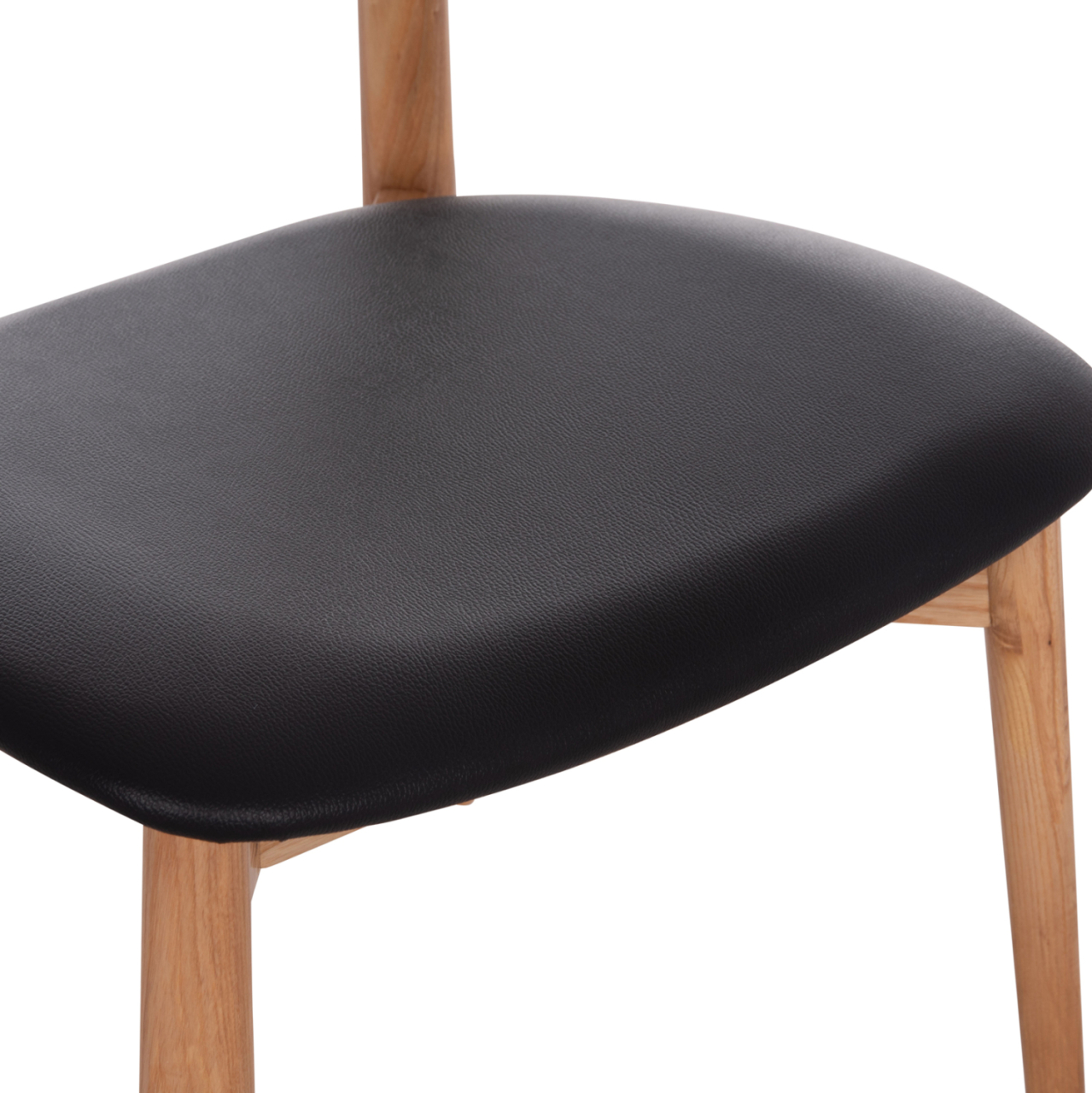 DINING CHAIR SEKAN HM18245.04 RUBBERWOOD-BLACK PU 60x54x72Hcm. [8]