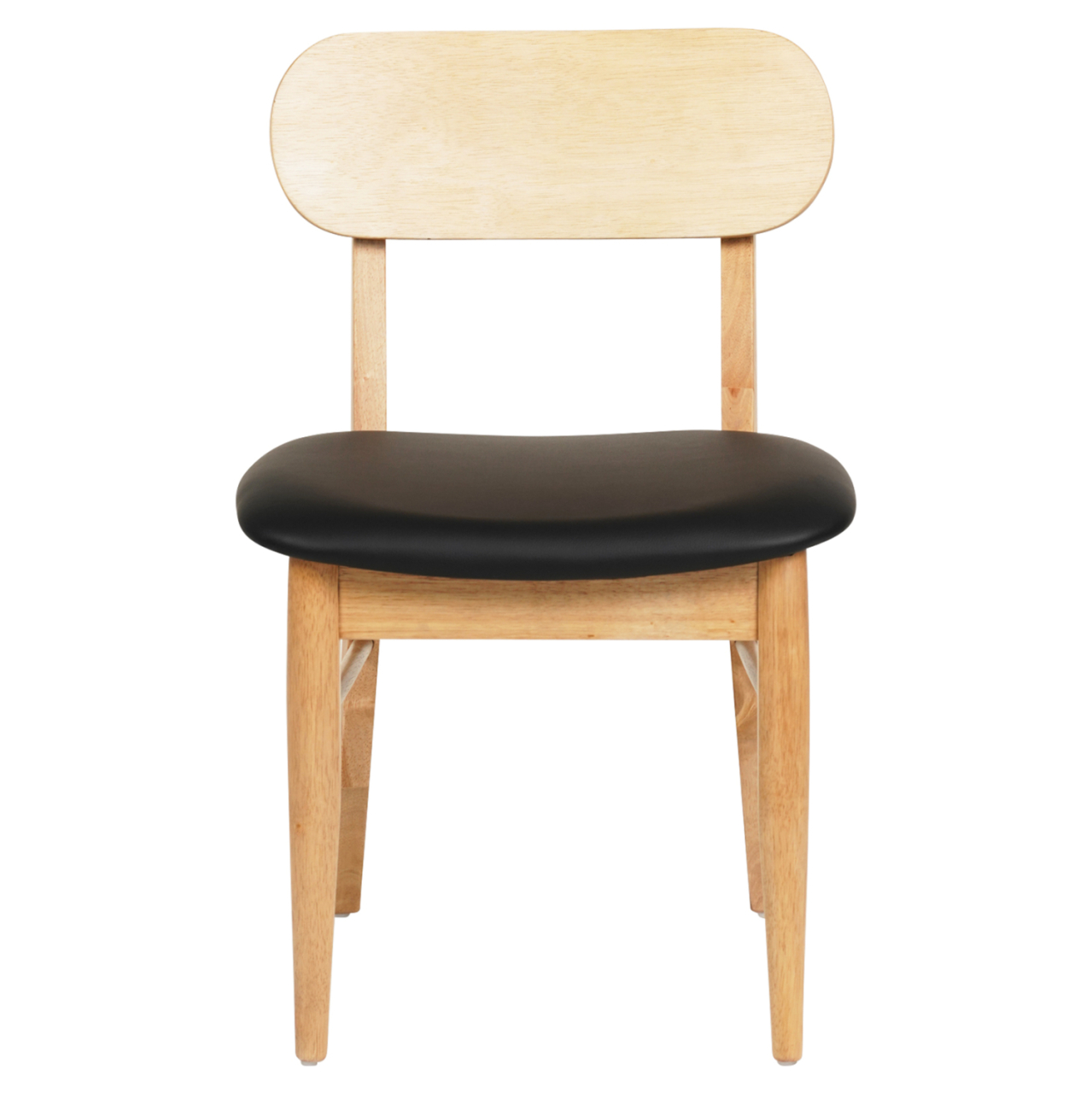 DINING CHAIR SEKOR HM9945.01 RUBBERWOOD-BLACK PU 50x50x80Hcm. [3]
