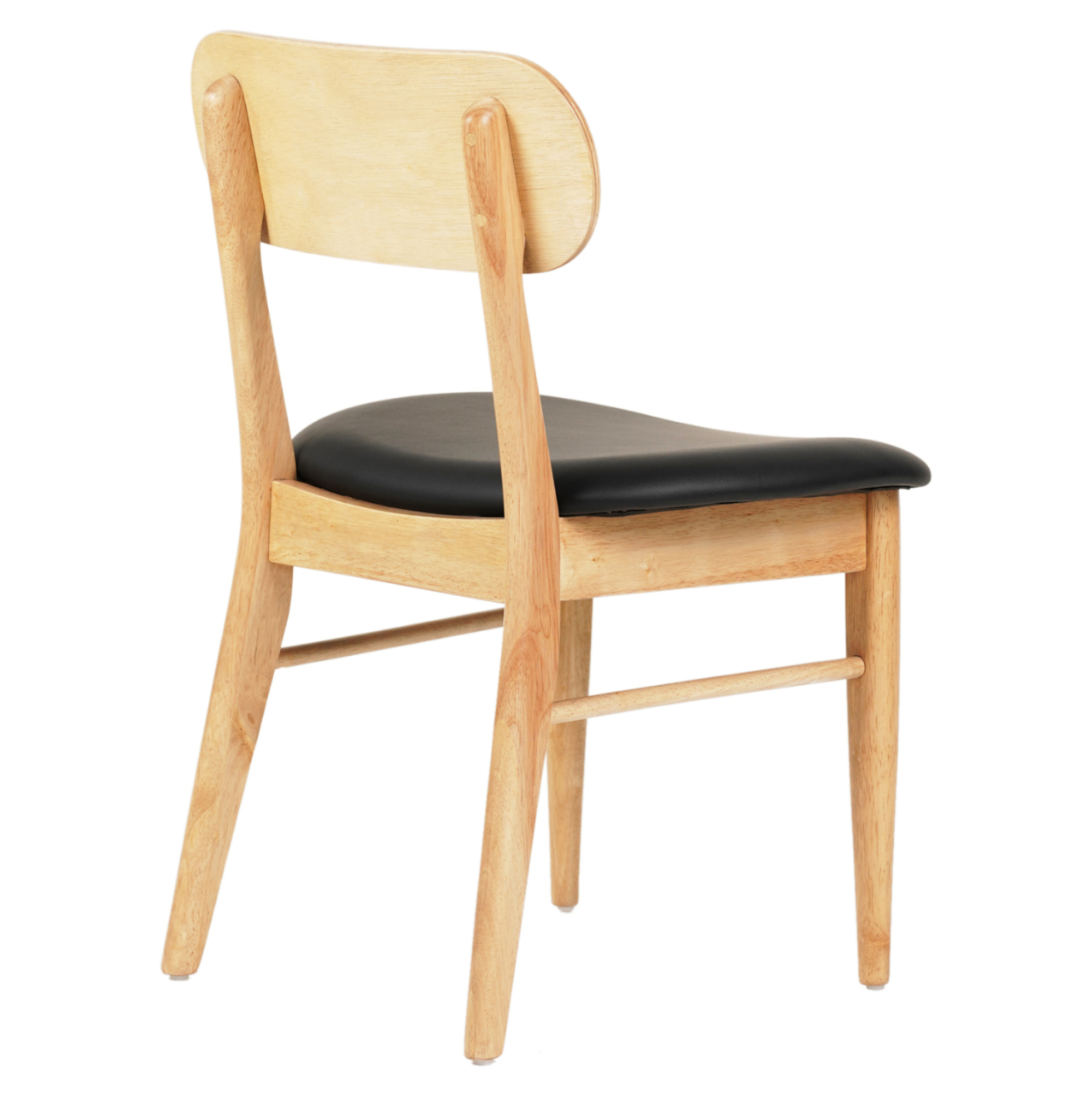 DINING CHAIR SEKOR HM9945.01 RUBBERWOOD-BLACK PU 50x50x80Hcm. [4]