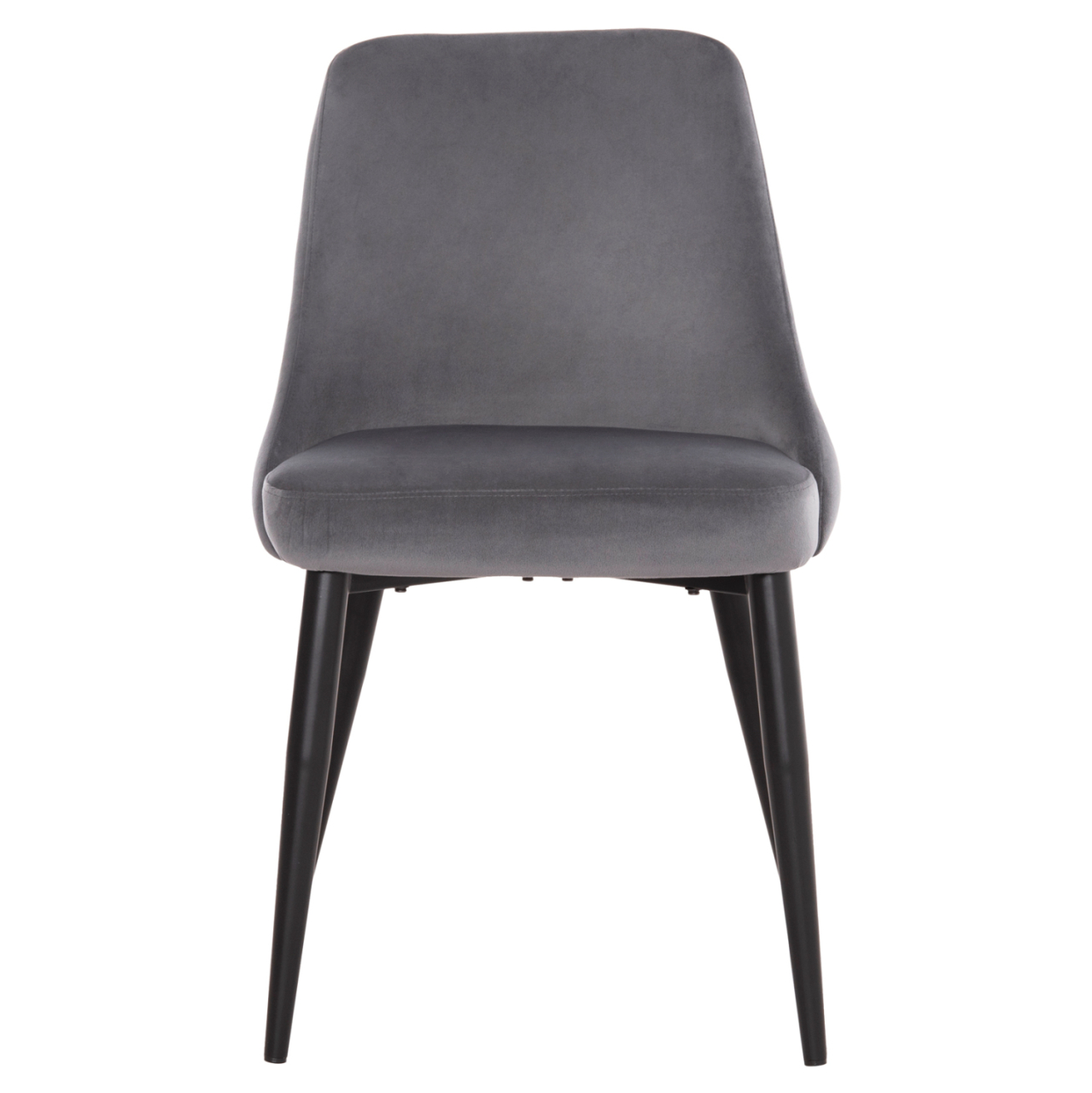DINING CHAIR SERENITY HM8527.11 GREY VELVET-BLACK METALLIC LEGS 51x54x83,5Hcm. [3]