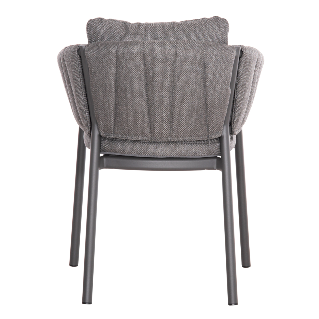 DINING CHAIR SHANKS HM6207.01 DARK GREY ALUMINUM and OLEFIN FABRIC 62x60x75-80Hcm. [6]