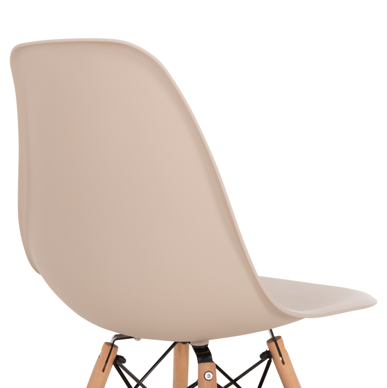 DINING CHAIR TWIST HM8460.25 WOODEN LEGS-POLYPROPYLENE SEAT IN CAPPUCCINO COLOR 46x50x82Hcm. [7]