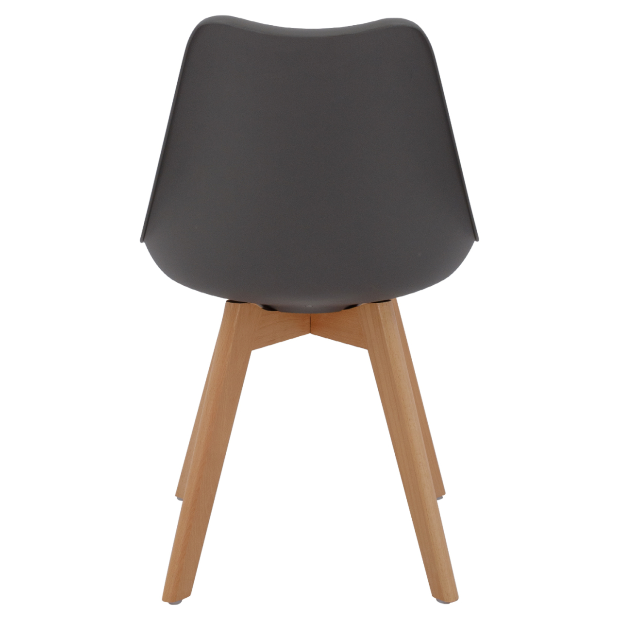 DINING CHAIR VEGAS HM0033.03 BEECH WOOD LEGS-P.P. SEAT IN DARK GRAY 45x56x80Hcm. [6]