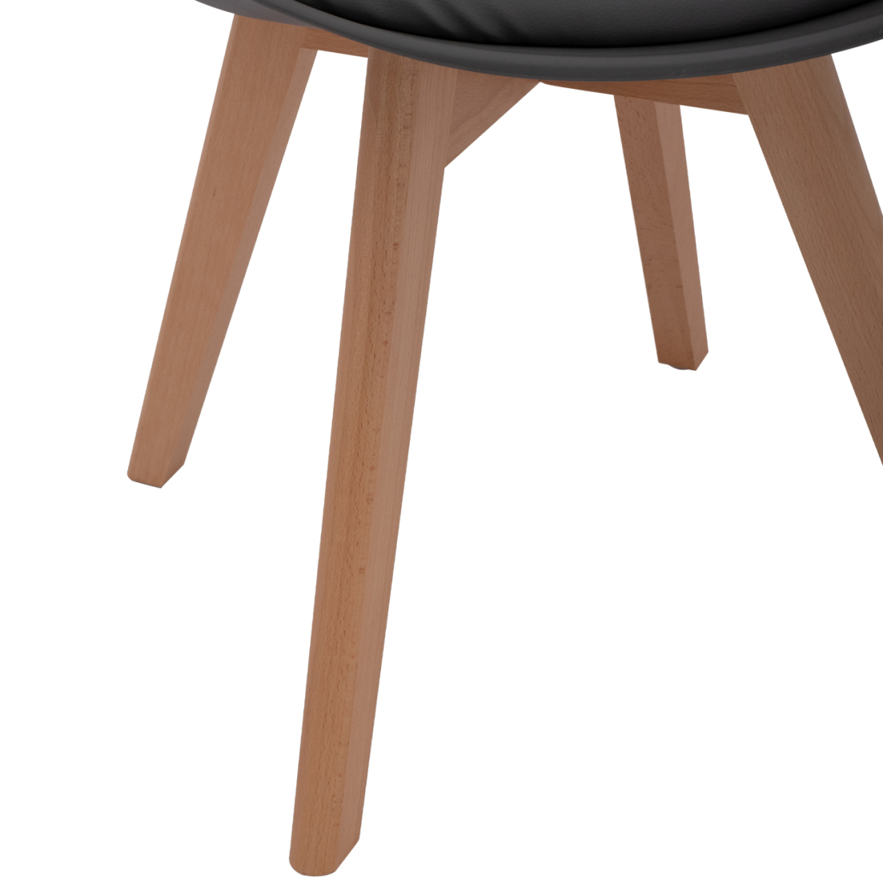 DINING CHAIR VEGAS HM0033.03 BEECH WOOD LEGS-P.P. SEAT IN DARK GRAY 45x56x80Hcm. [9]