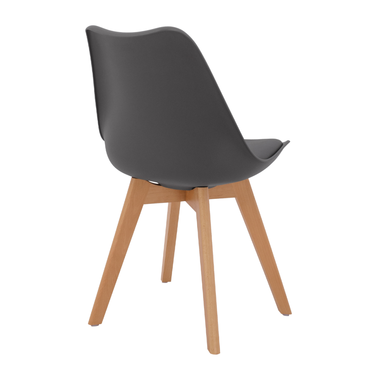 DINING CHAIR VEGAS HM0033.03 BEECH WOOD LEGS-P.P. SEAT IN DARK GRAY 45x56x80Hcm. [5]