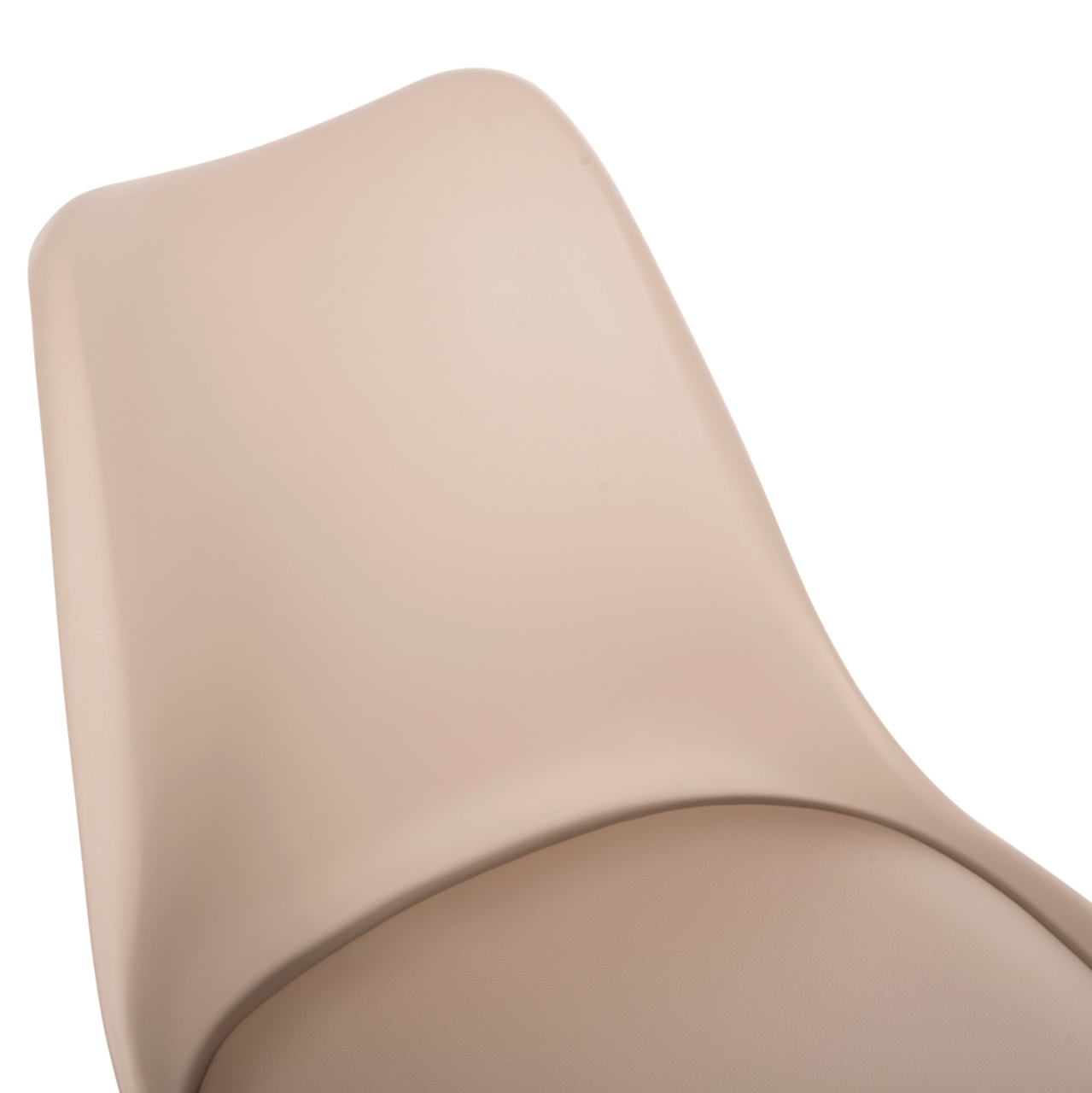 DINING CHAIR VEGAS HM0033.25 WOODEN LEGS-POLYPROPYLENE SEAT WITH PU IN CAPPUCCINO 48x52x81Hcm [7]