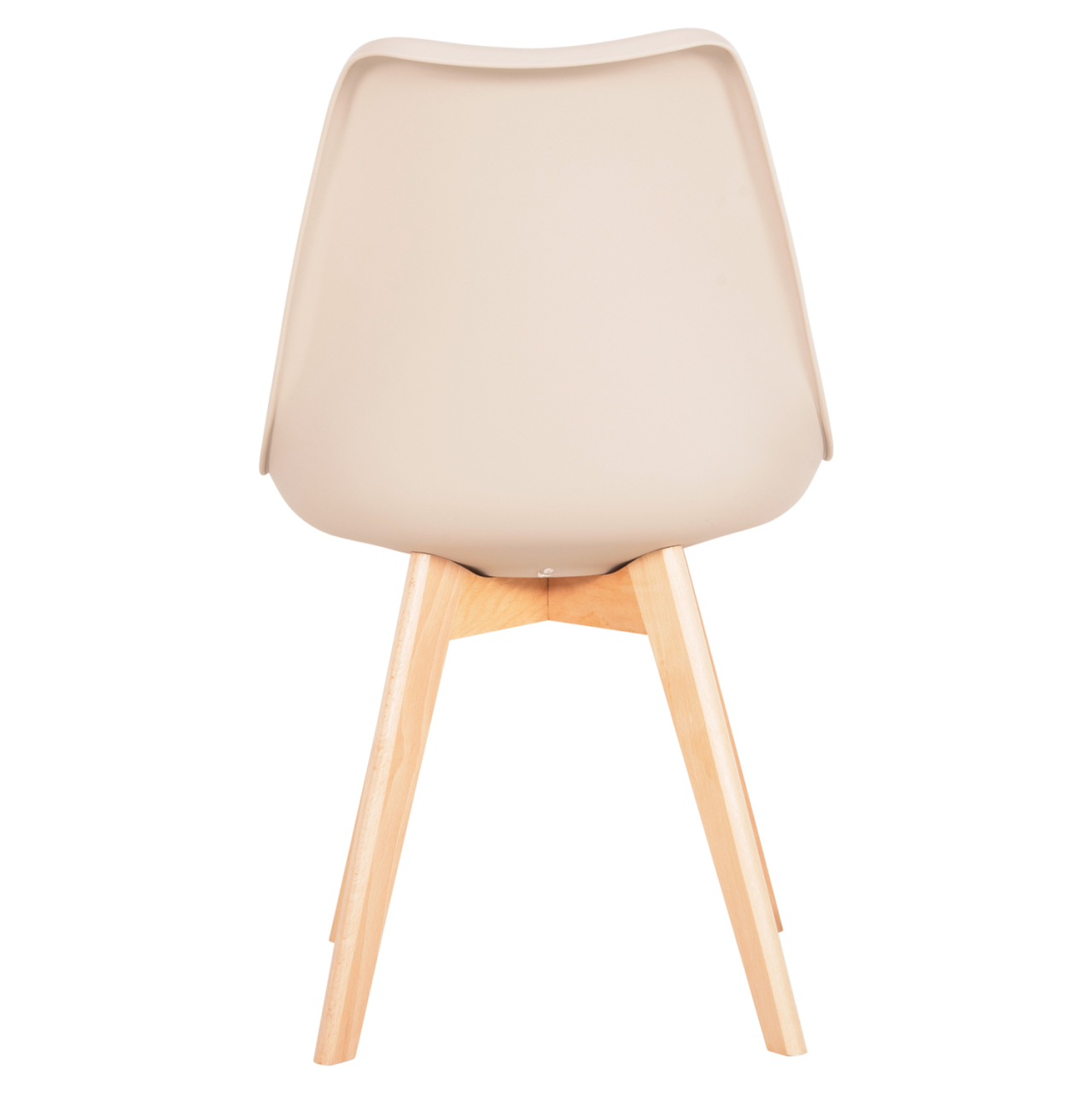 DINING CHAIR VEGAS HM0033.25 WOODEN LEGS-POLYPROPYLENE SEAT WITH PU IN CAPPUCCINO 48x52x81Hcm [6]