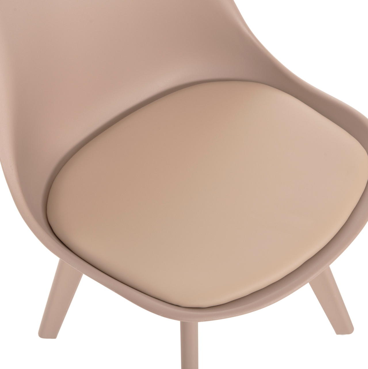 Dining Chair Vegas HM0033.45 with polypropylene legs and PP seat Cappuccino 49x55.5x84H cm. [8]