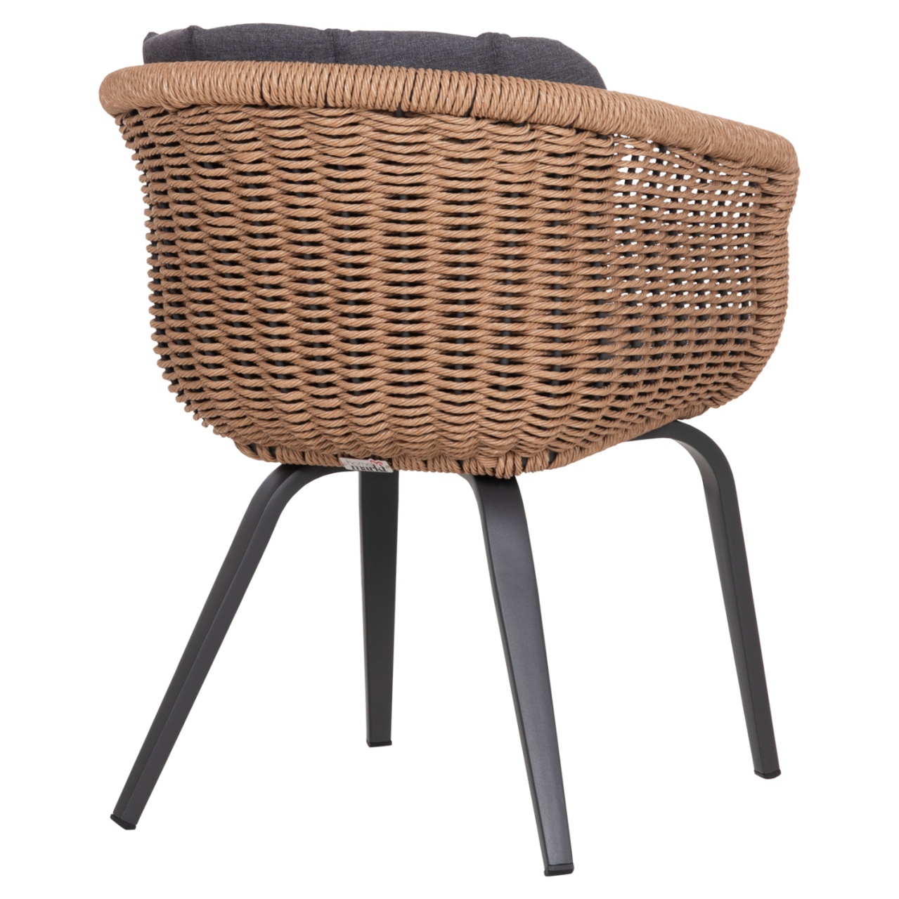 DINING CHAIR VICTUS HM6559.01 ALUMINUM and OLEFIN IN GREY--TWIST WICKER 60x62x76Hcm. [5]
