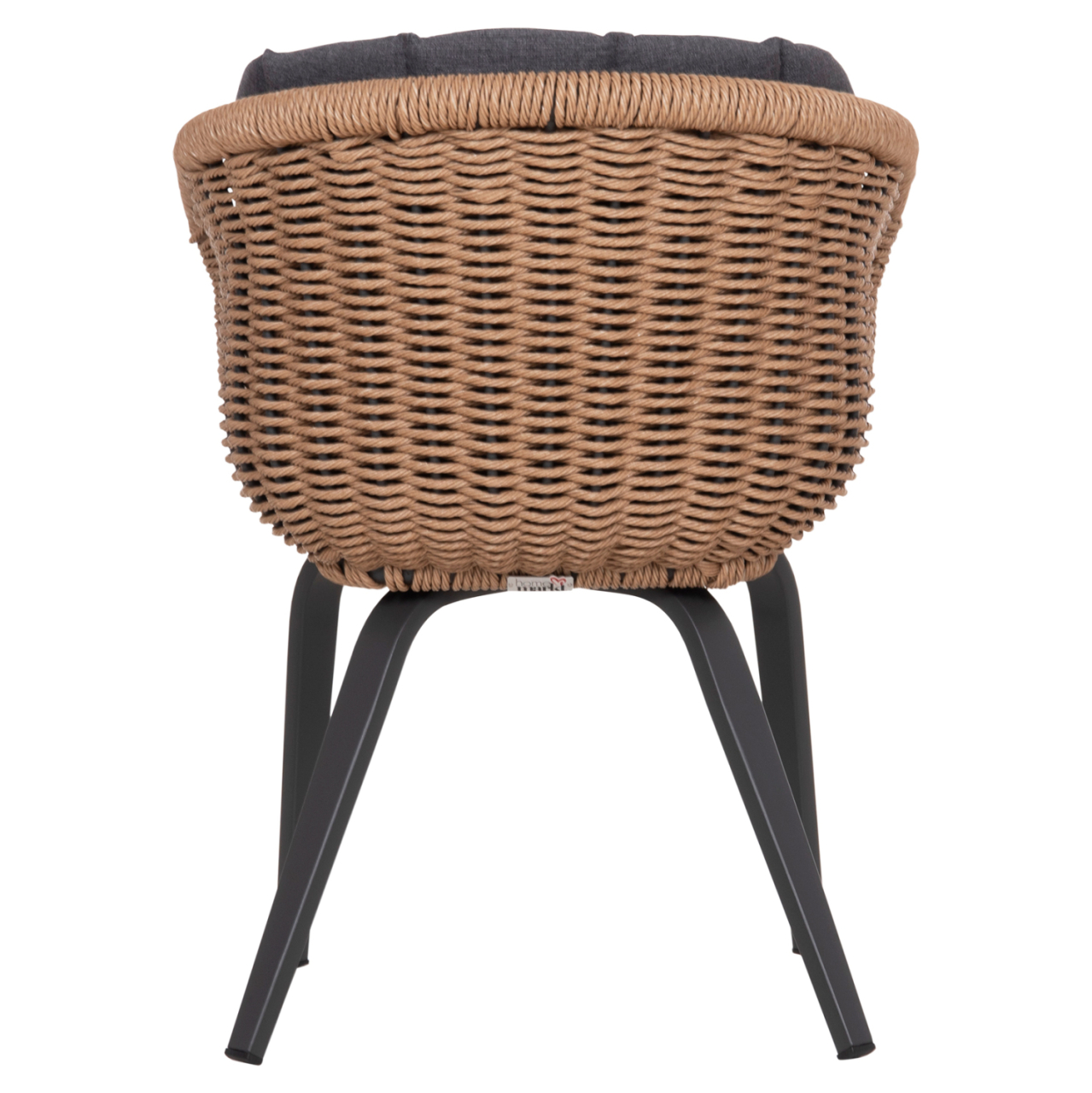 DINING CHAIR VICTUS HM6559.01 ALUMINUM and OLEFIN IN GREY--TWIST WICKER 60x62x76Hcm. [6]