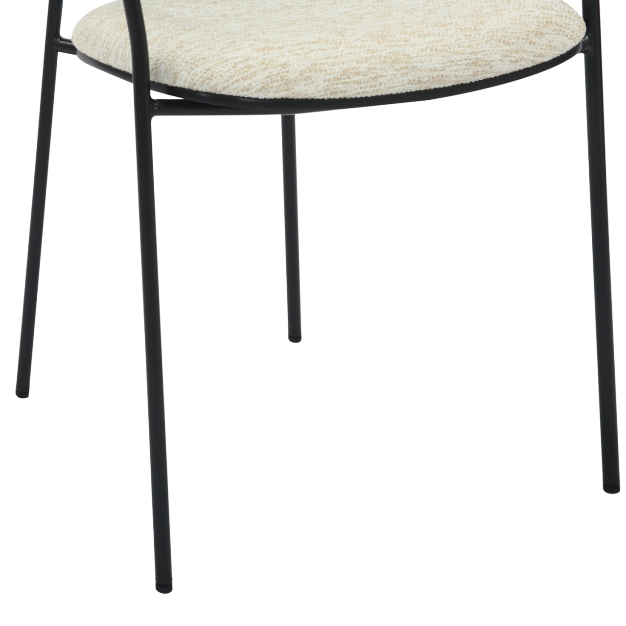 DINING CHAIR VIKKI HM9980.02 METAL and PLYWOOD IN BLACK-ECRU FABRIC 54x54x75,5Hcm. [9]