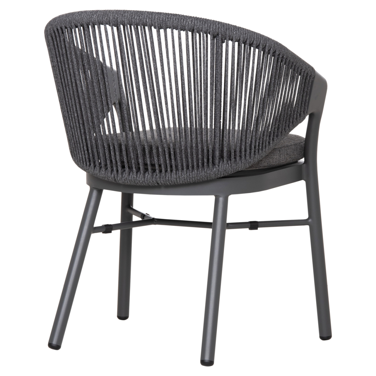 DINING CHAIR XANTION ΗΜ6472.01 GREY ALUMINUM-ROPE-OLEFIN CUSHION 59x60x78Hcm. [5]