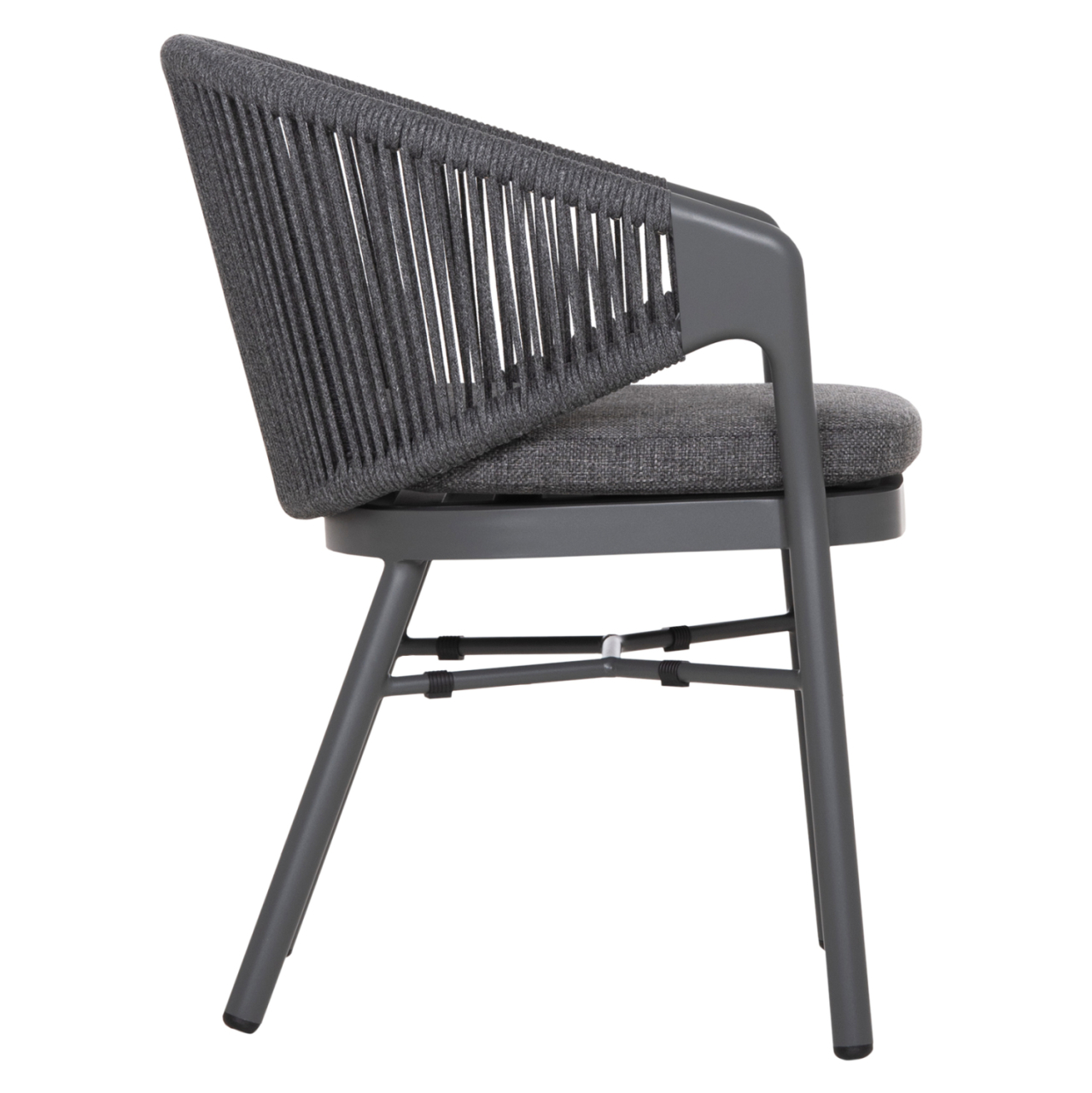 DINING CHAIR XANTION ΗΜ6472.01 GREY ALUMINUM-ROPE-OLEFIN CUSHION 59x60x78Hcm. [4]