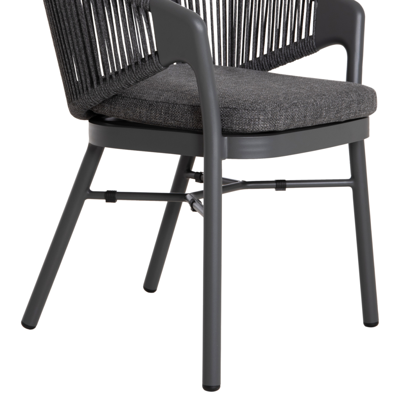 DINING CHAIR XANTION ΗΜ6472.01 GREY ALUMINUM-ROPE-OLEFIN CUSHION 59x60x78Hcm. [8]