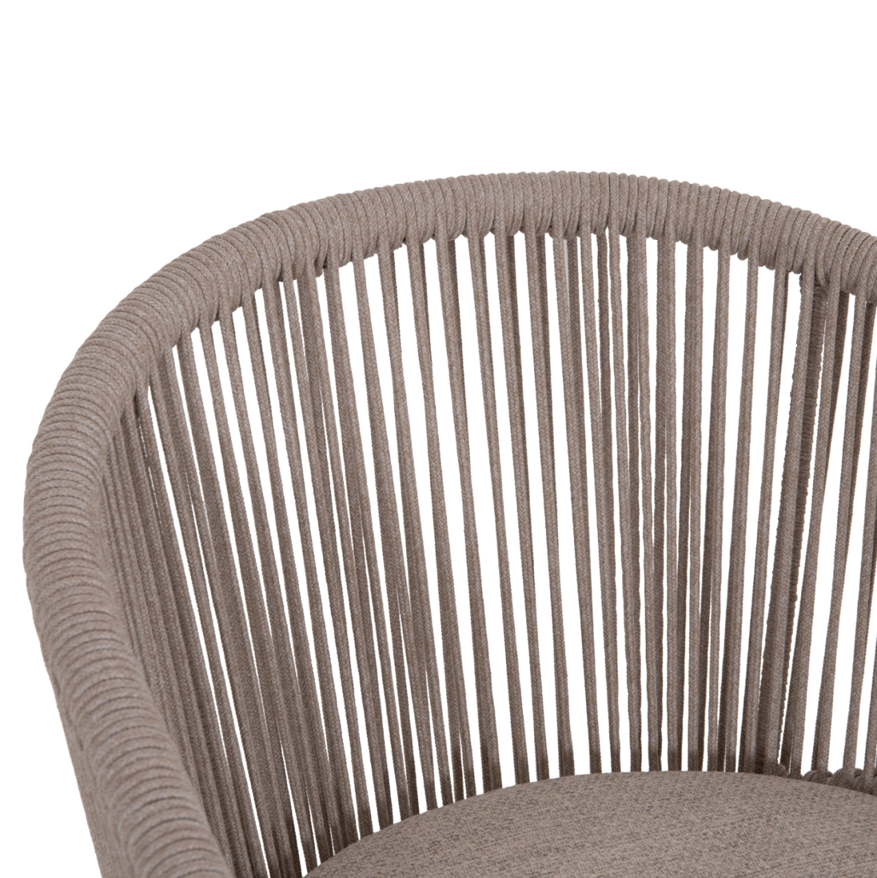 DINING CHAIR XANTION HM6472.02 CREAM WHITE ALUMINUM--ROPE-OLEFIN CUSHION IN LIGHT GREY 59x60x78Hcm. [7]