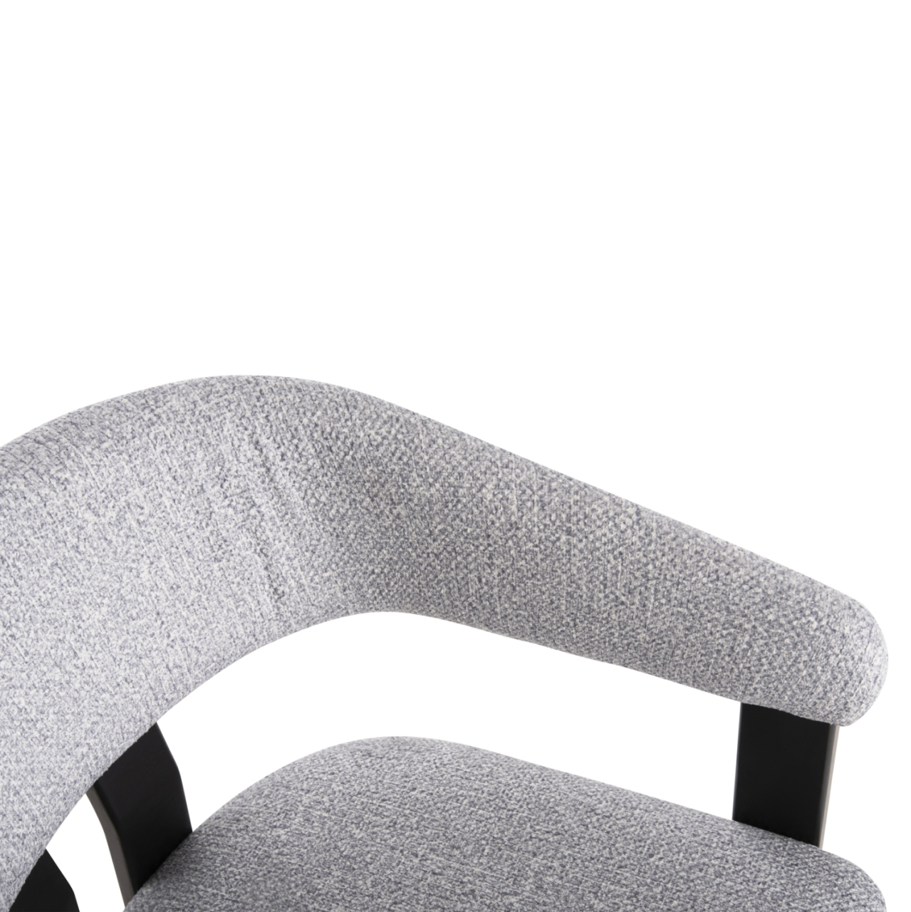 DINING CHAIR ZARRA HM9970.02 RUBBERWOOD IN BLACK-LIGHT GREY FABRIC 55,5x59x81,5Hcm. [8]
