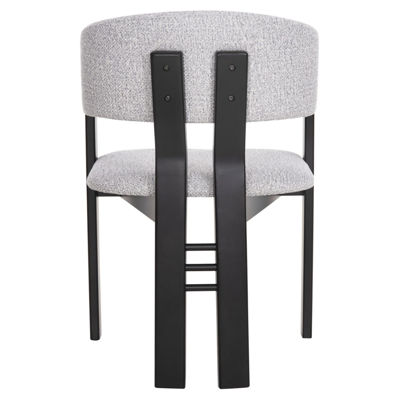 DINING CHAIR ZARRA HM9970.02 RUBBERWOOD IN BLACK-LIGHT GREY FABRIC 55,5x59x81,5Hcm. [6]